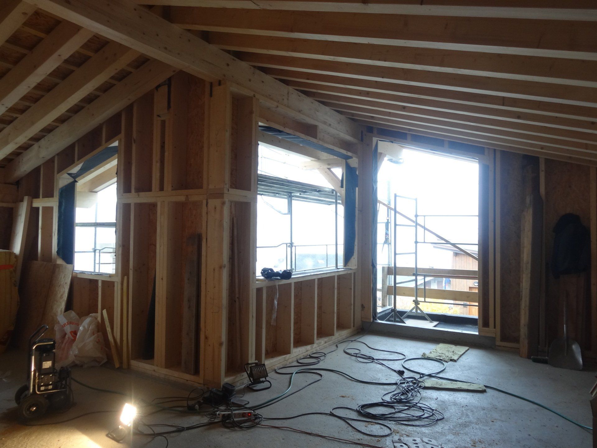 Intérieur toiture charpente