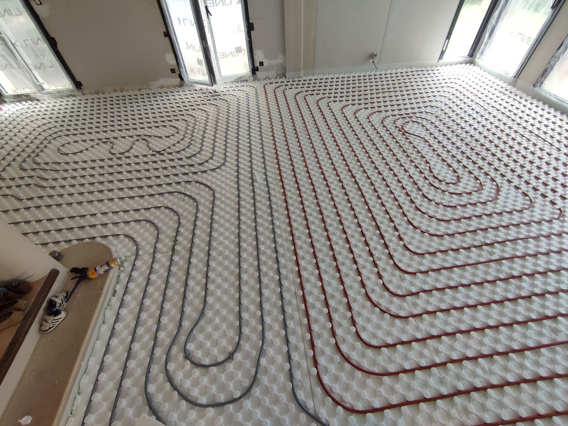 Pose de plancher chauffant