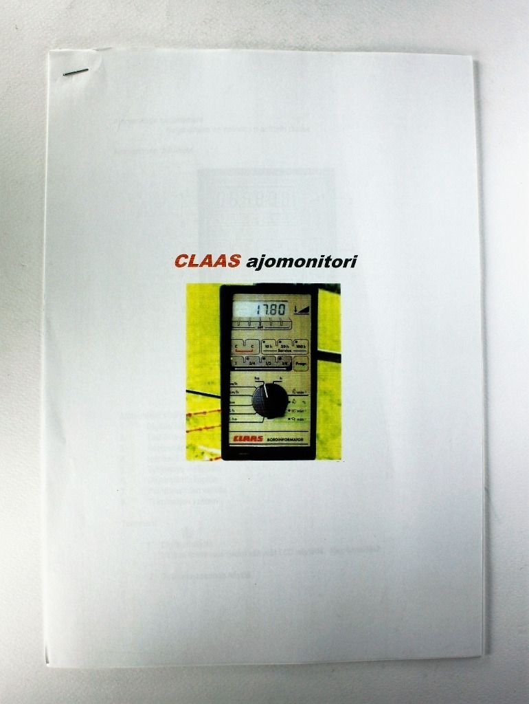 Claas Ajomonitori Käyttöohje Claas Ajomonitori Käyttöohje