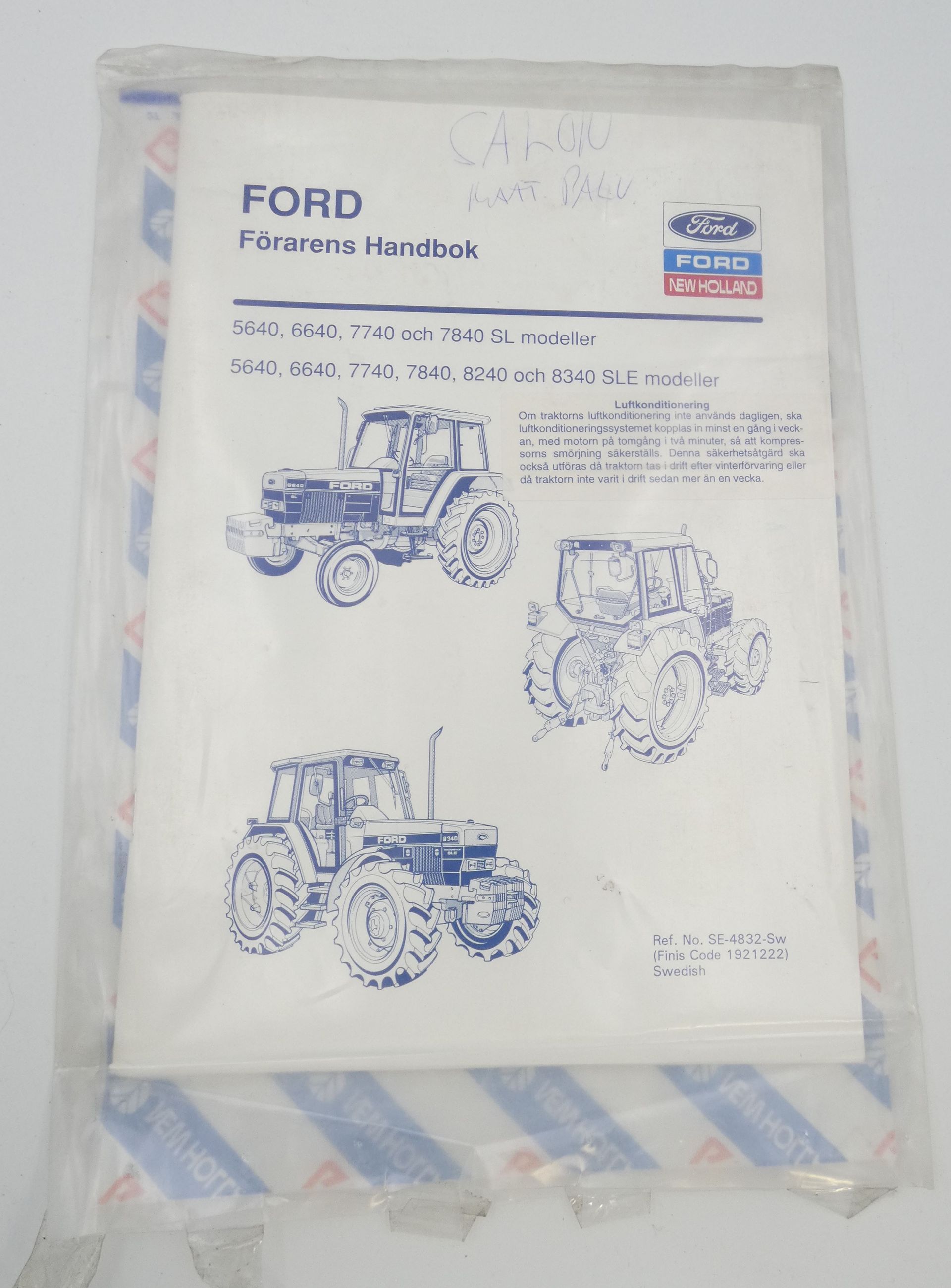 Ford New Holland förarens handbok