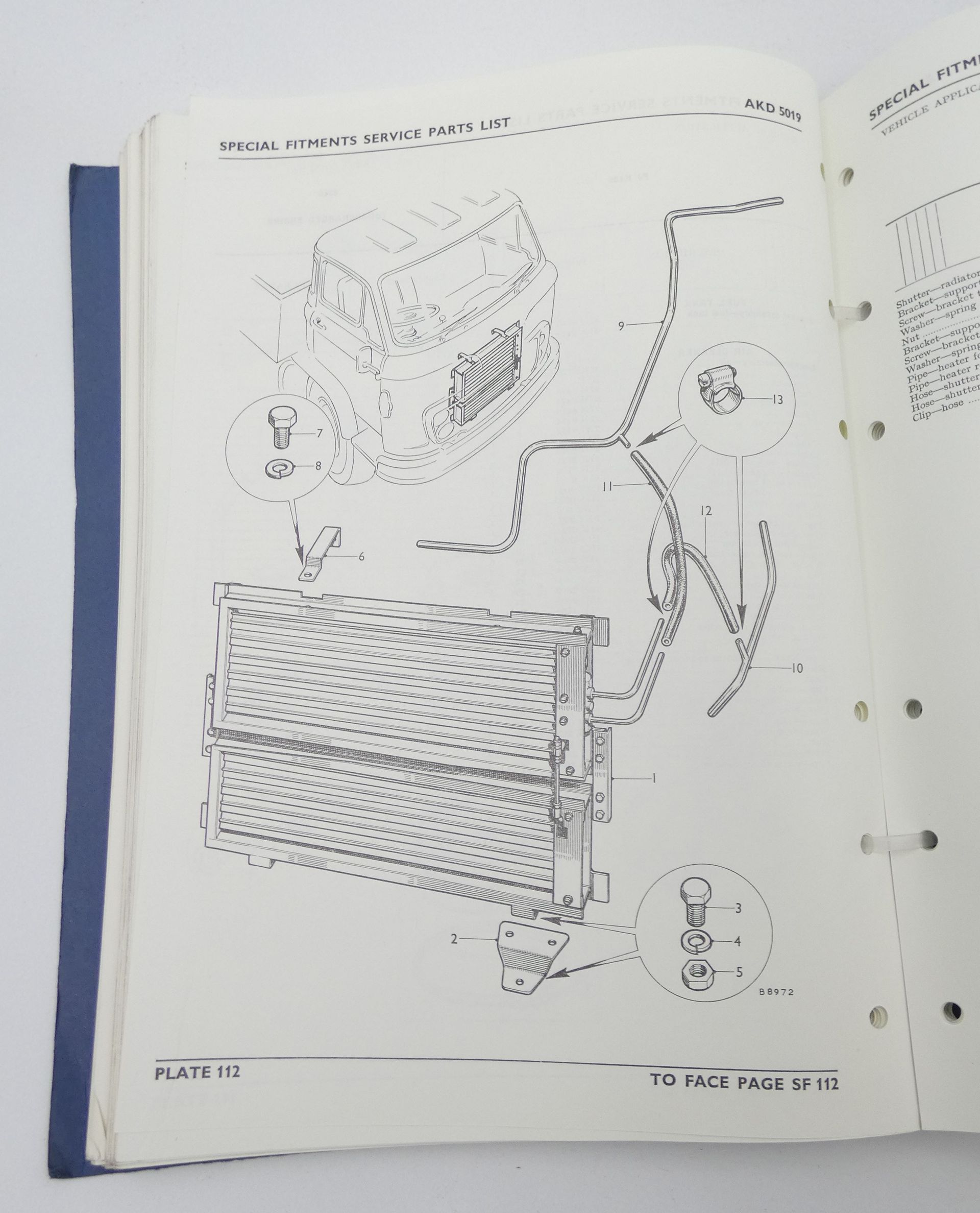 BMC K30-K360 Truck Service parts list
