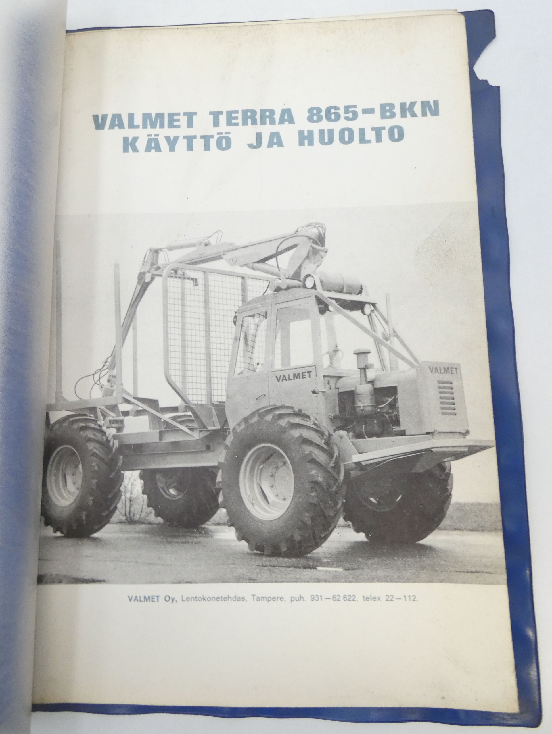 Valmet Terra 865-BKN käyttö ja huolto