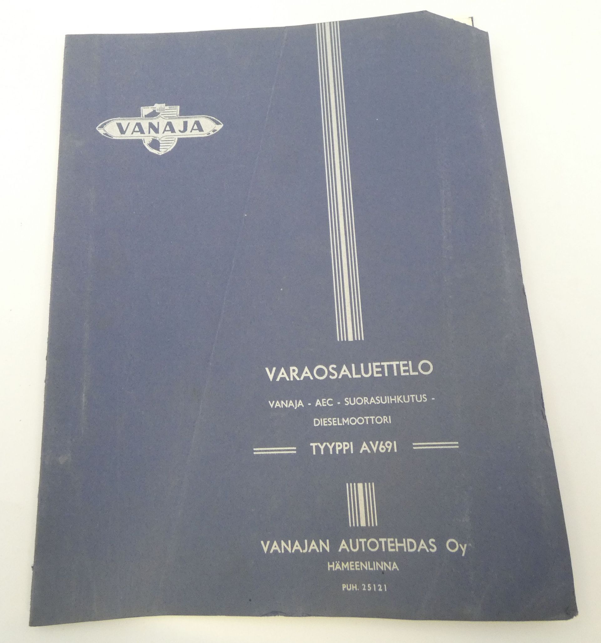 Vanaja AEC suorasuihkutusdieselmoottori tyyppi AC691 varaosaluettelo