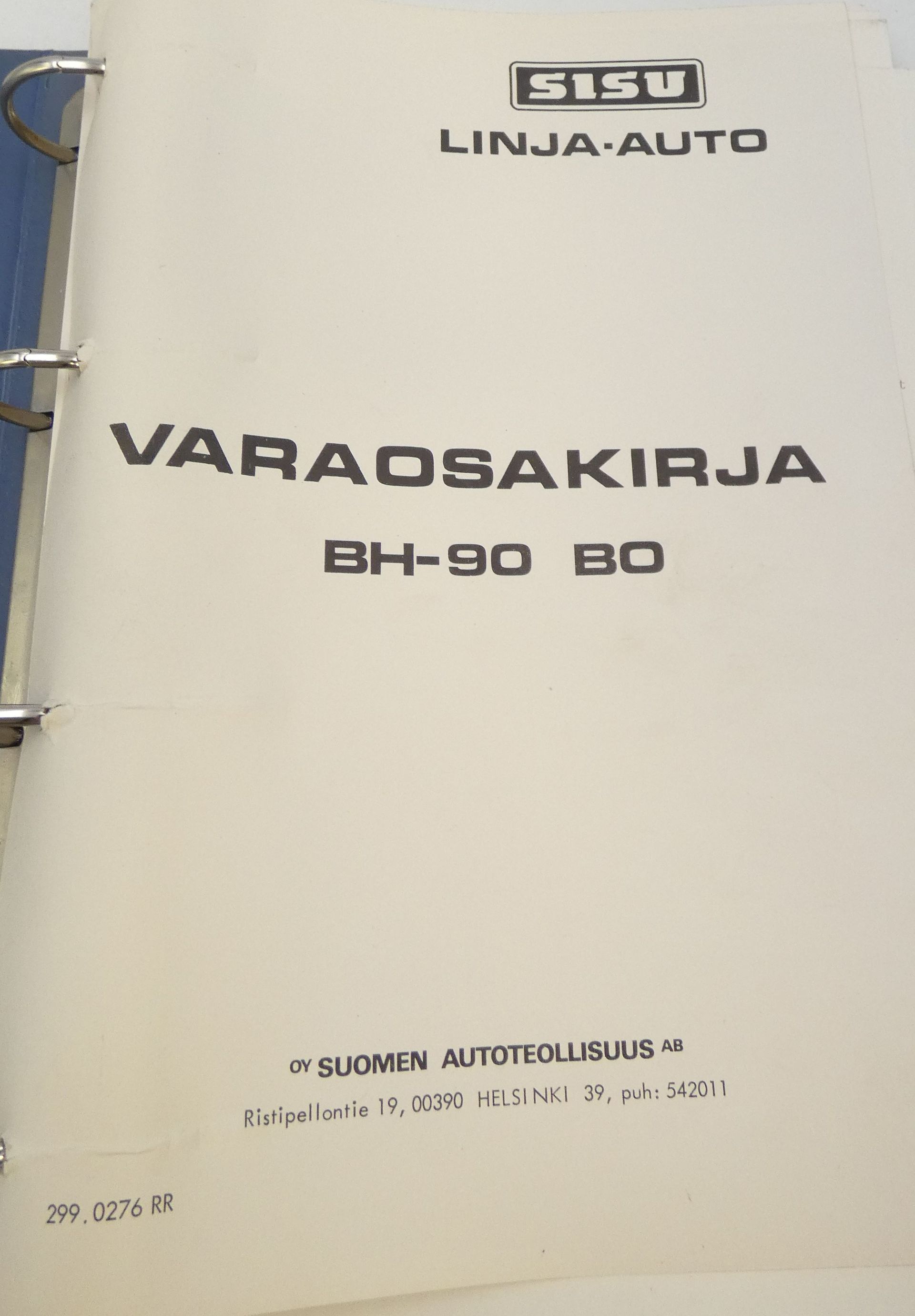 Sisu BH90 BO linja-auto varaosakirja