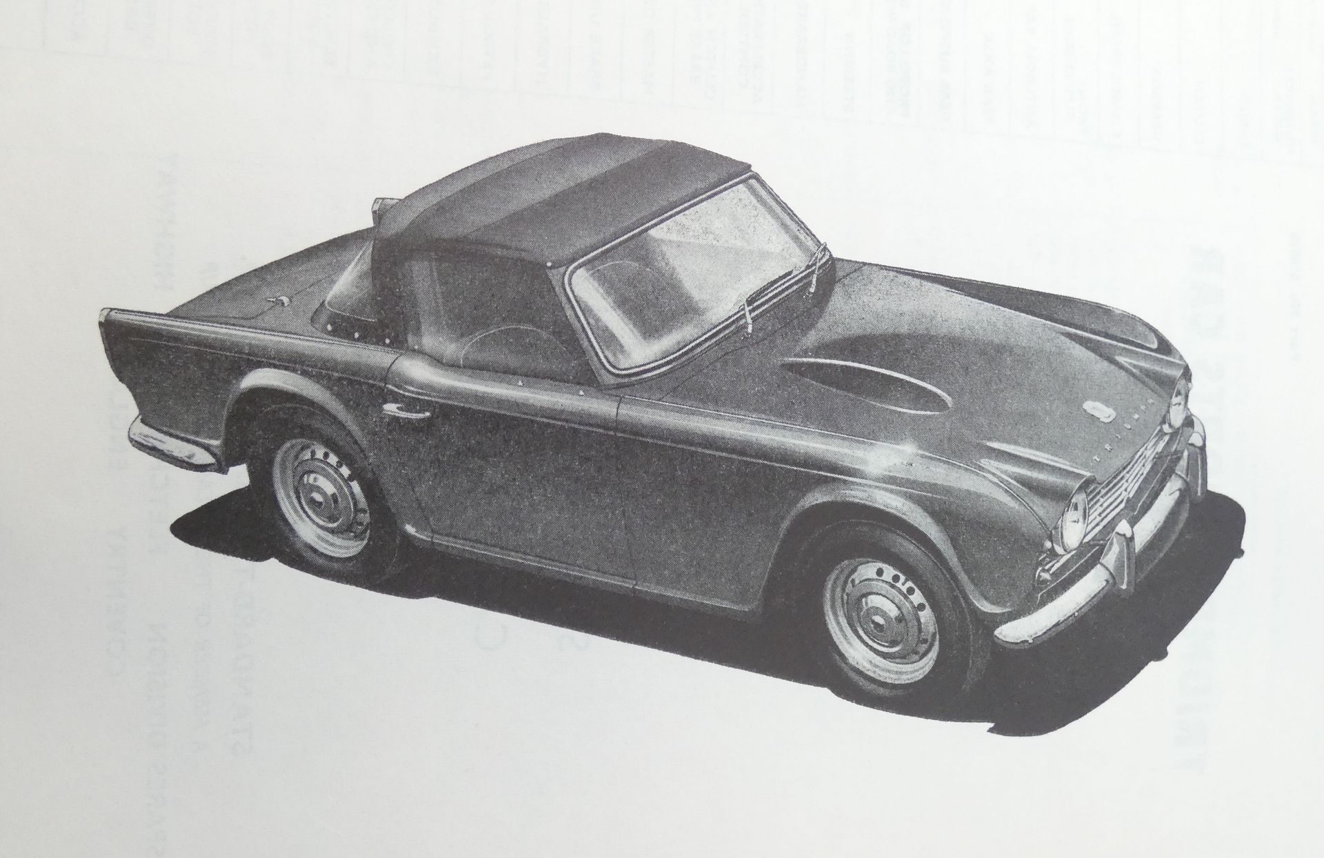 Triumph 20 TR4 sports car spare parts catalogue