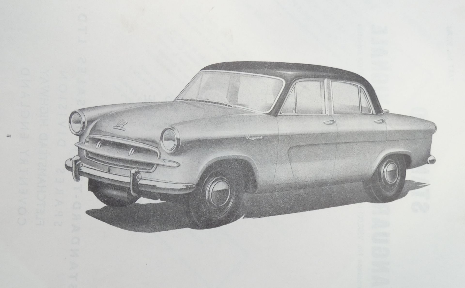 Standard Vanguard III and Vignale saloons spare parts catalogue