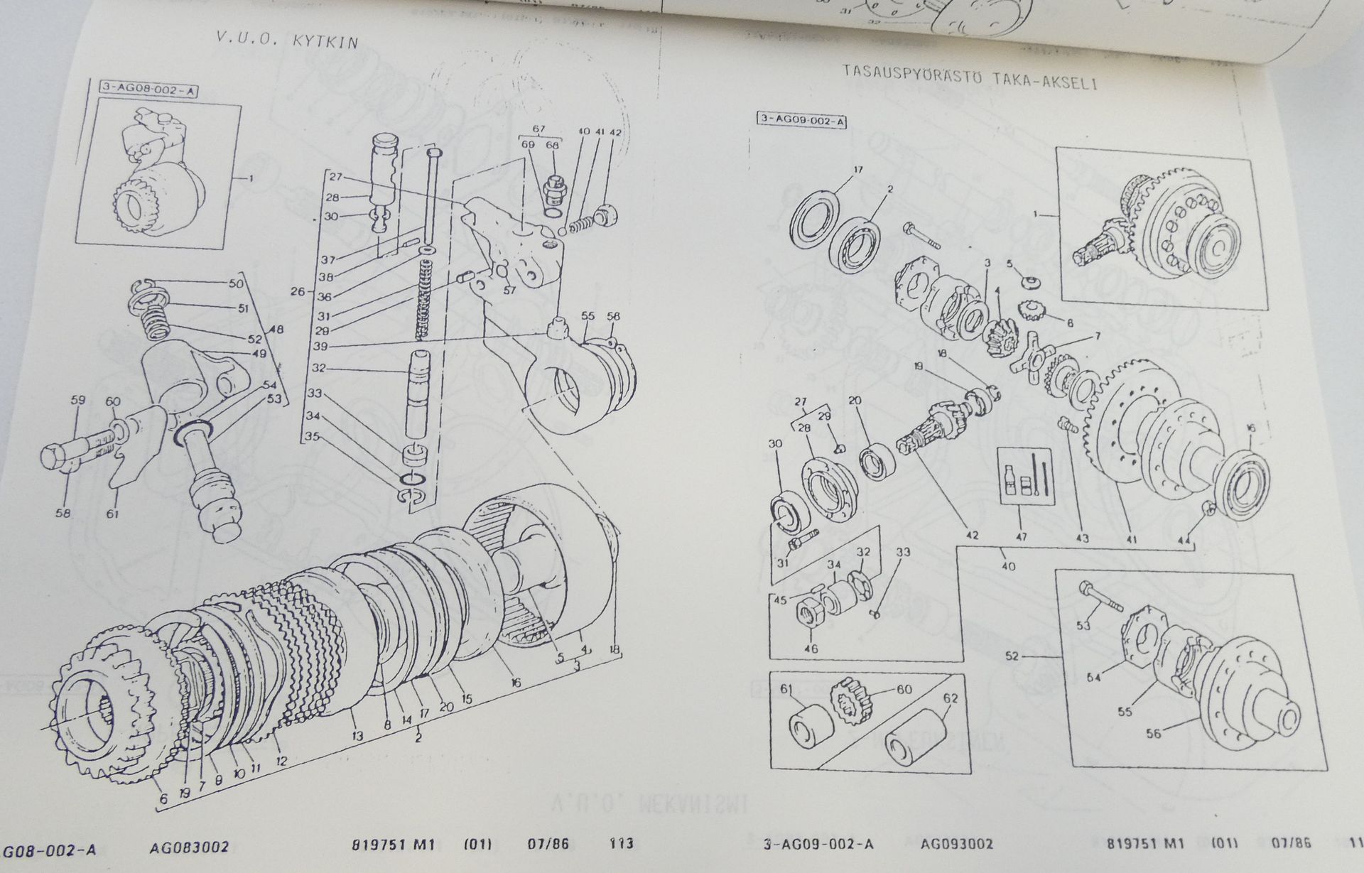 Massey Ferguson MF300 varaosakuvasto