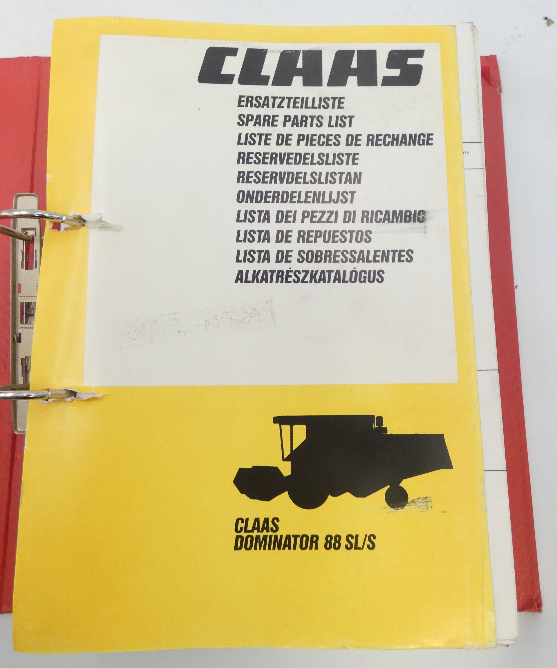Claas Rollant 34 spare parts list