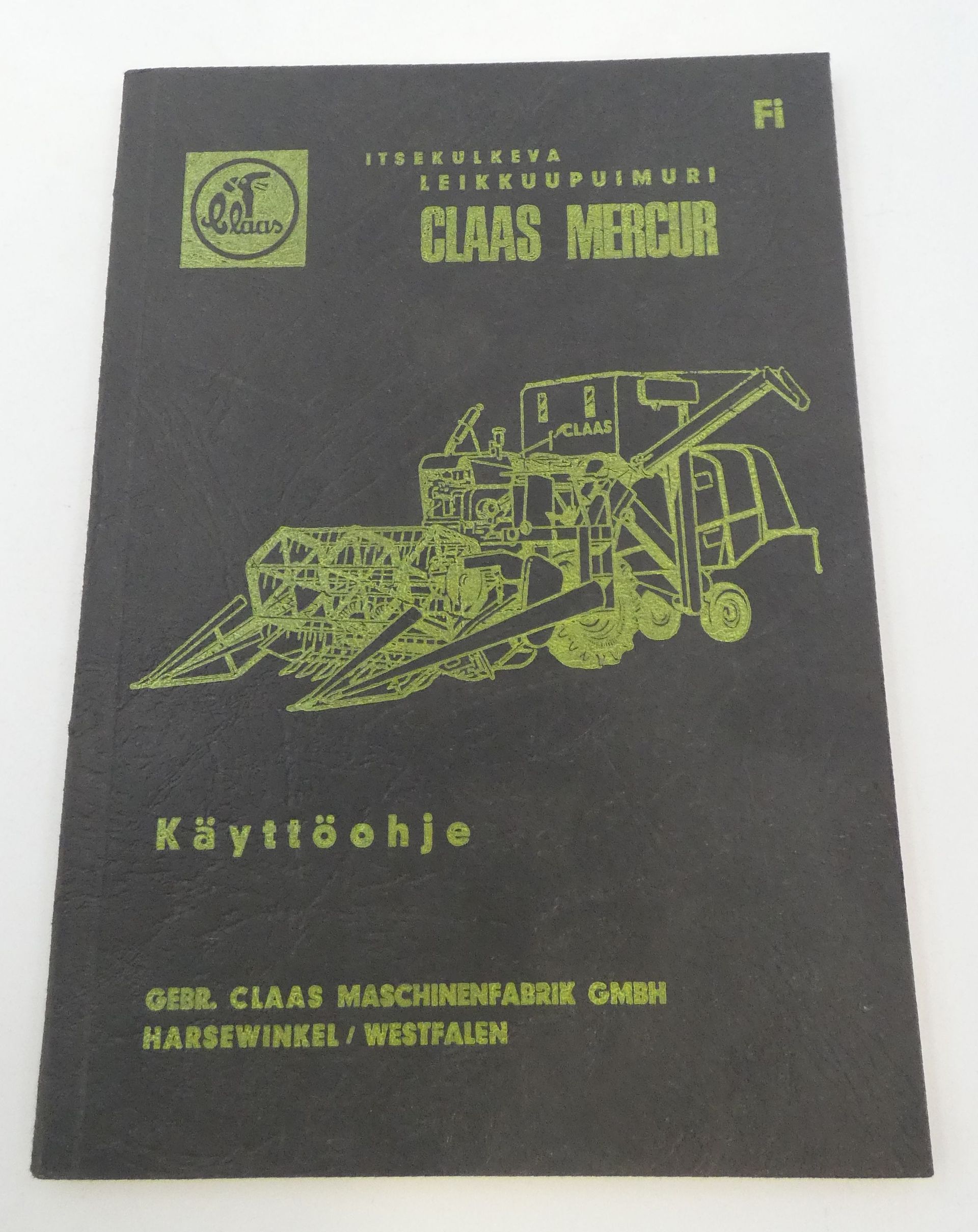 Claas Mercury itsekulkeva leikkuupuimuri käyttöohje