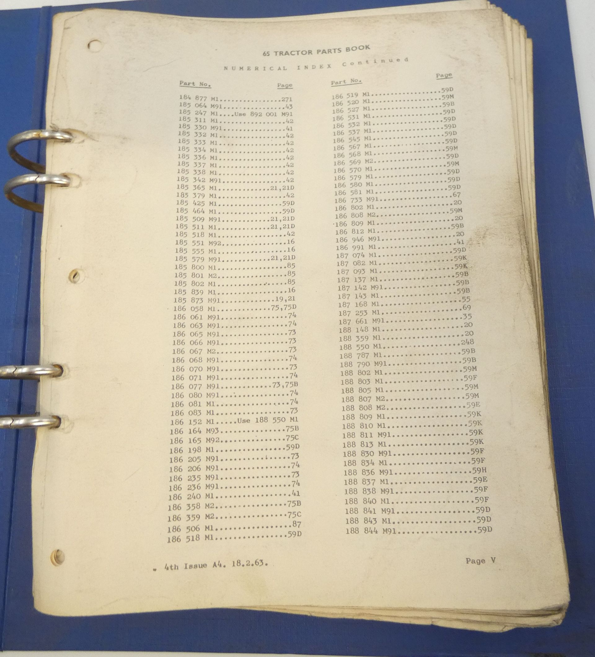 Massey-Ferguson 65 spare parts list