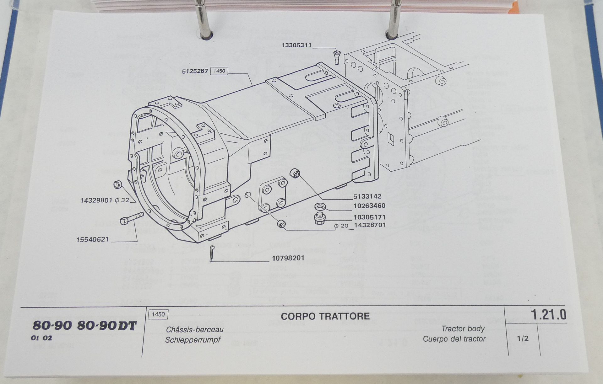Fiat 80.90/DT spare parts catalogue