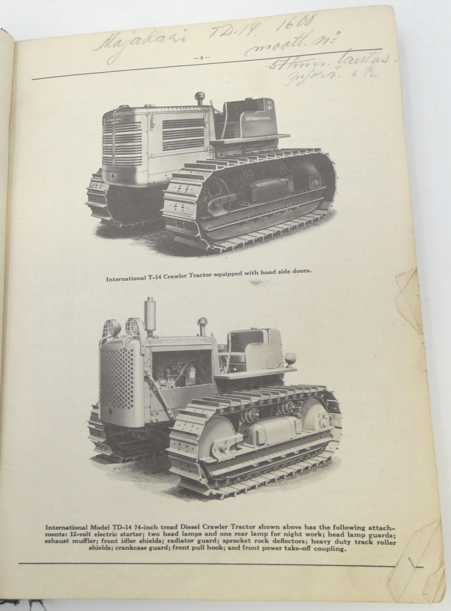 International TD-14 operation manual