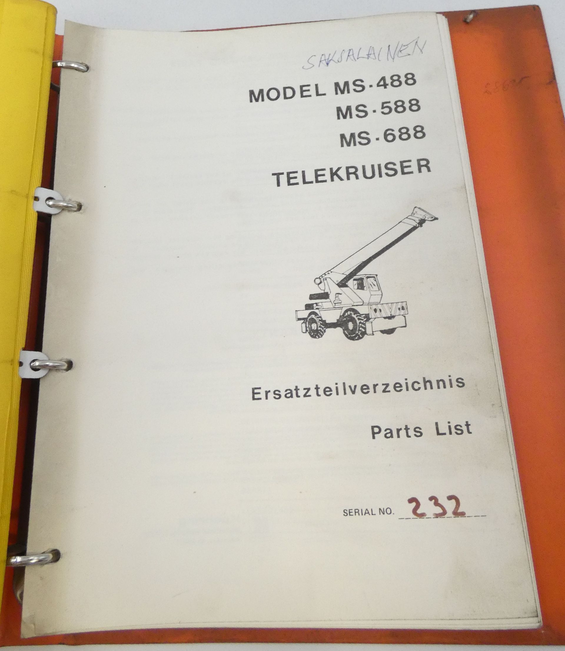 Allison powershift transmission operators manual + Model MS-488, -588, -688 telekruiser operator & maintenance manual