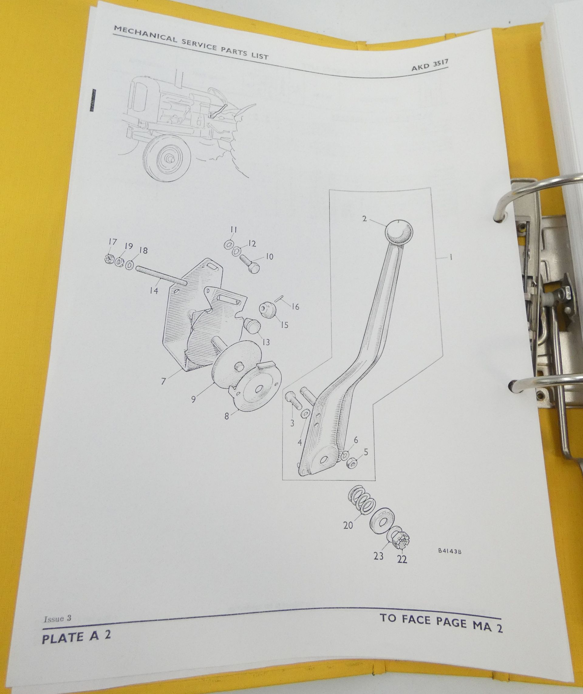 The Nuffield Universal three and four tractor service parts list