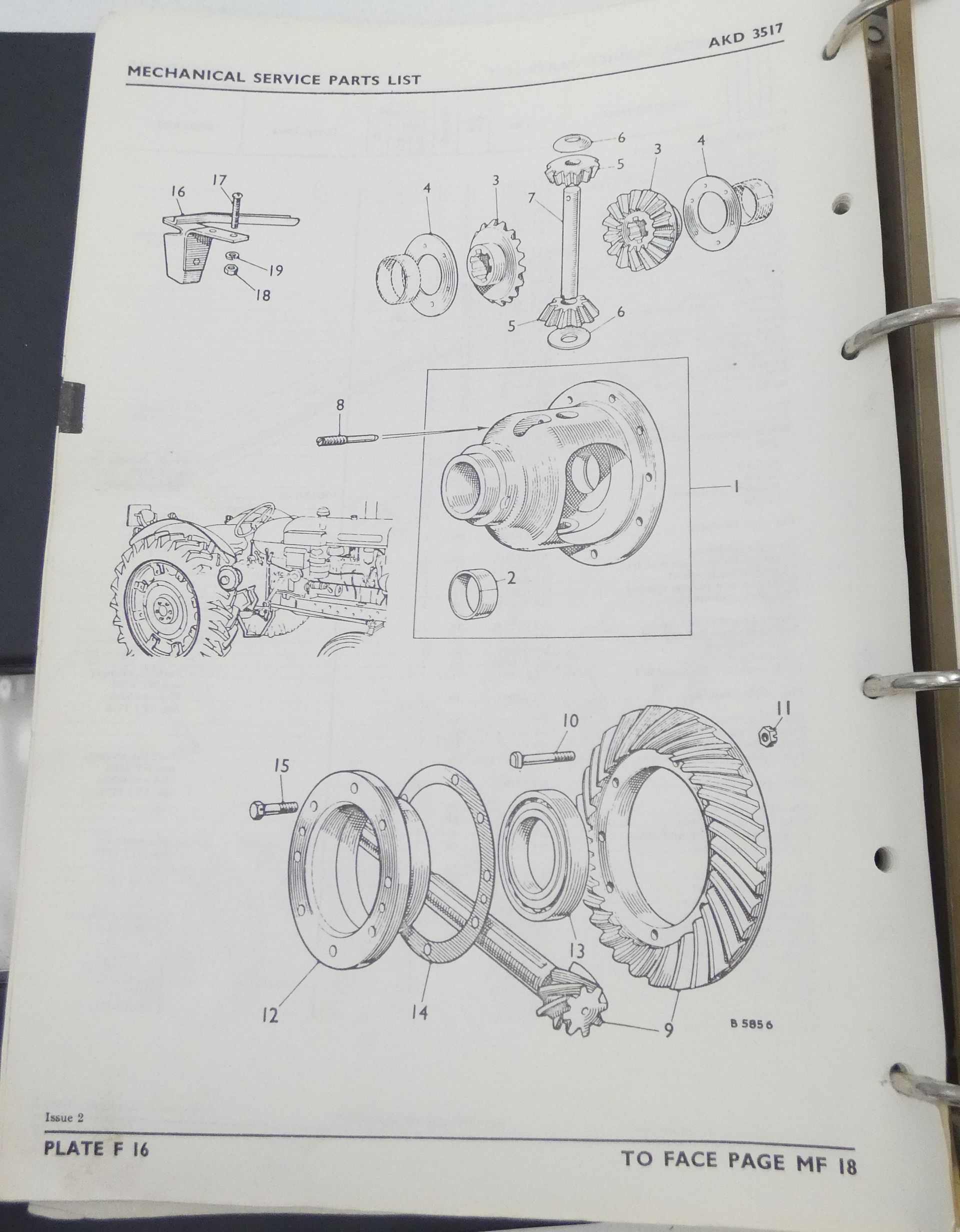 Leyland tractor 3cyl & 4cyl diesel service parts list