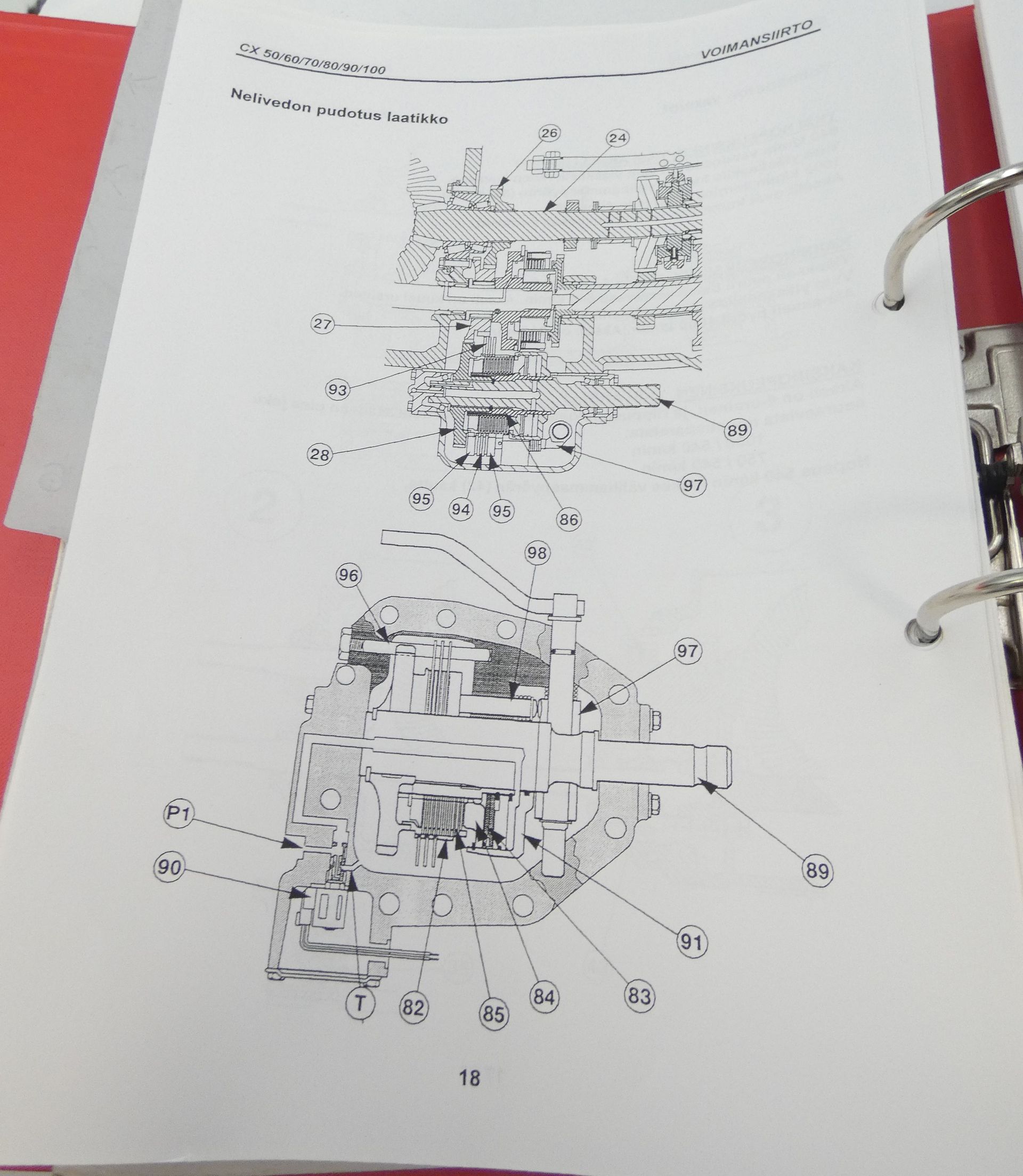 Case IH CX 50/60/70/80/90/100 korjauskäsikirja