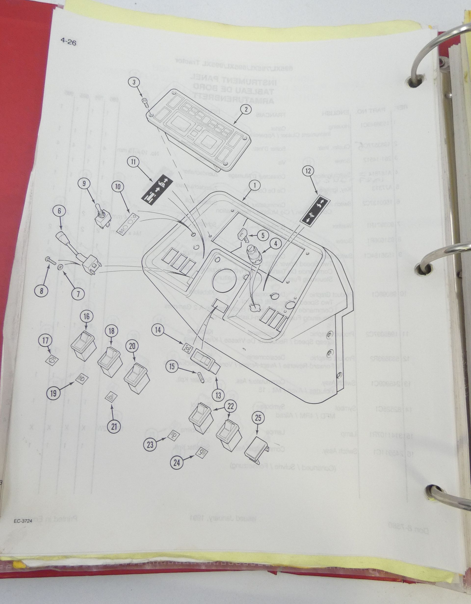 Case 695XL, 795XL, 895XL, 995XL tractors parts catalog