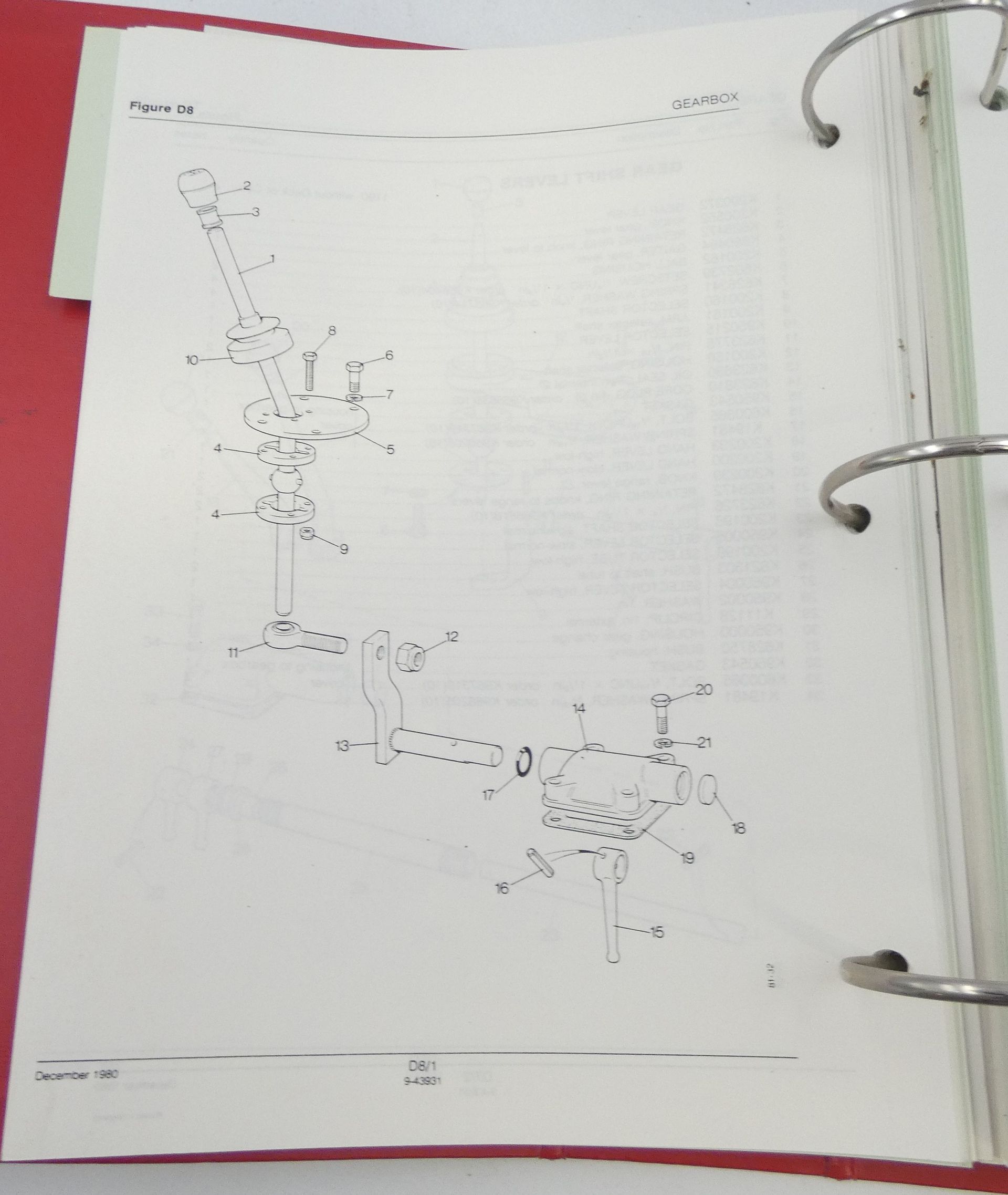 CaseIH 1190 parts catalogue