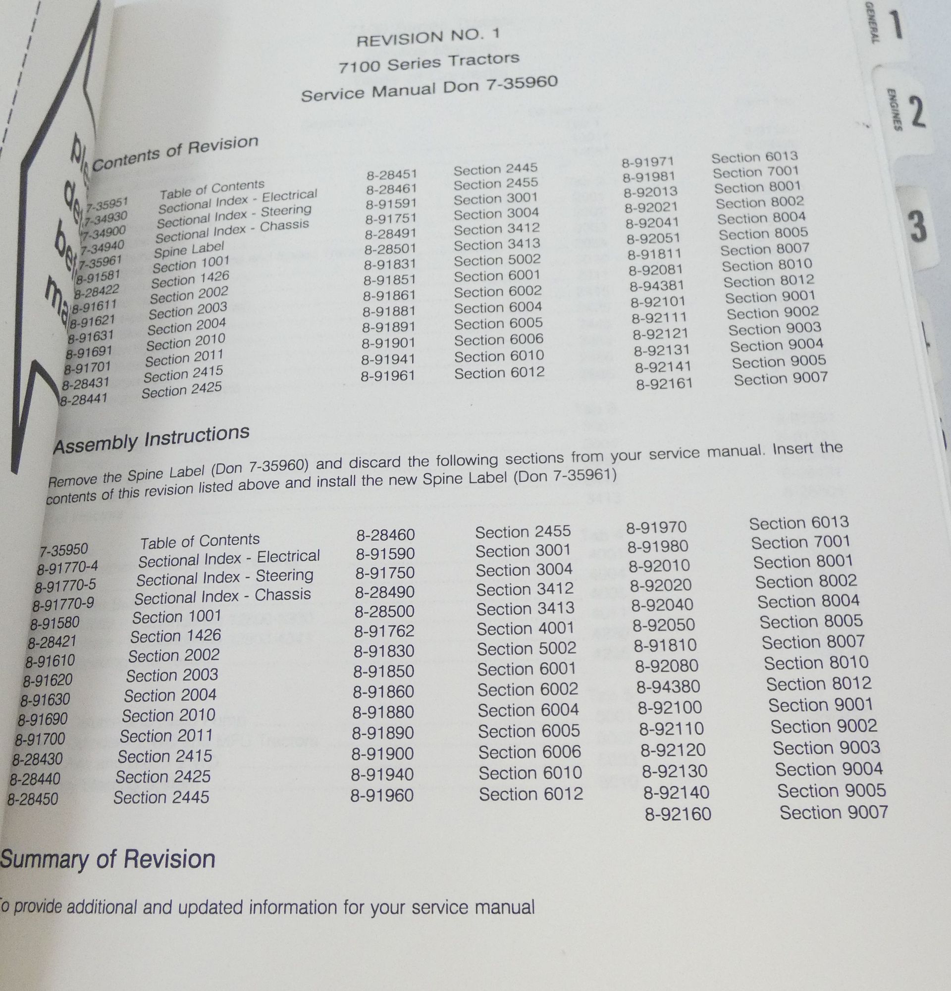 CaseIH 7100 series tractors service manual
