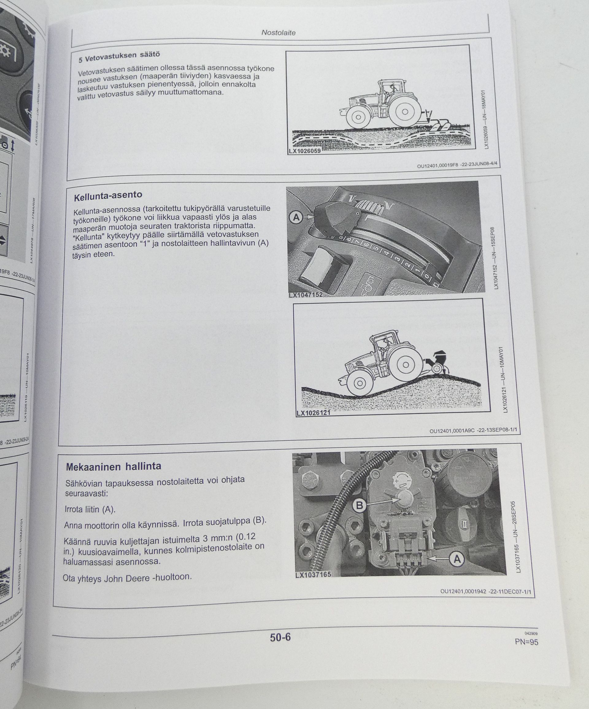 John Deere käyttöohje E Premium -traktorit 7430 ja 7530