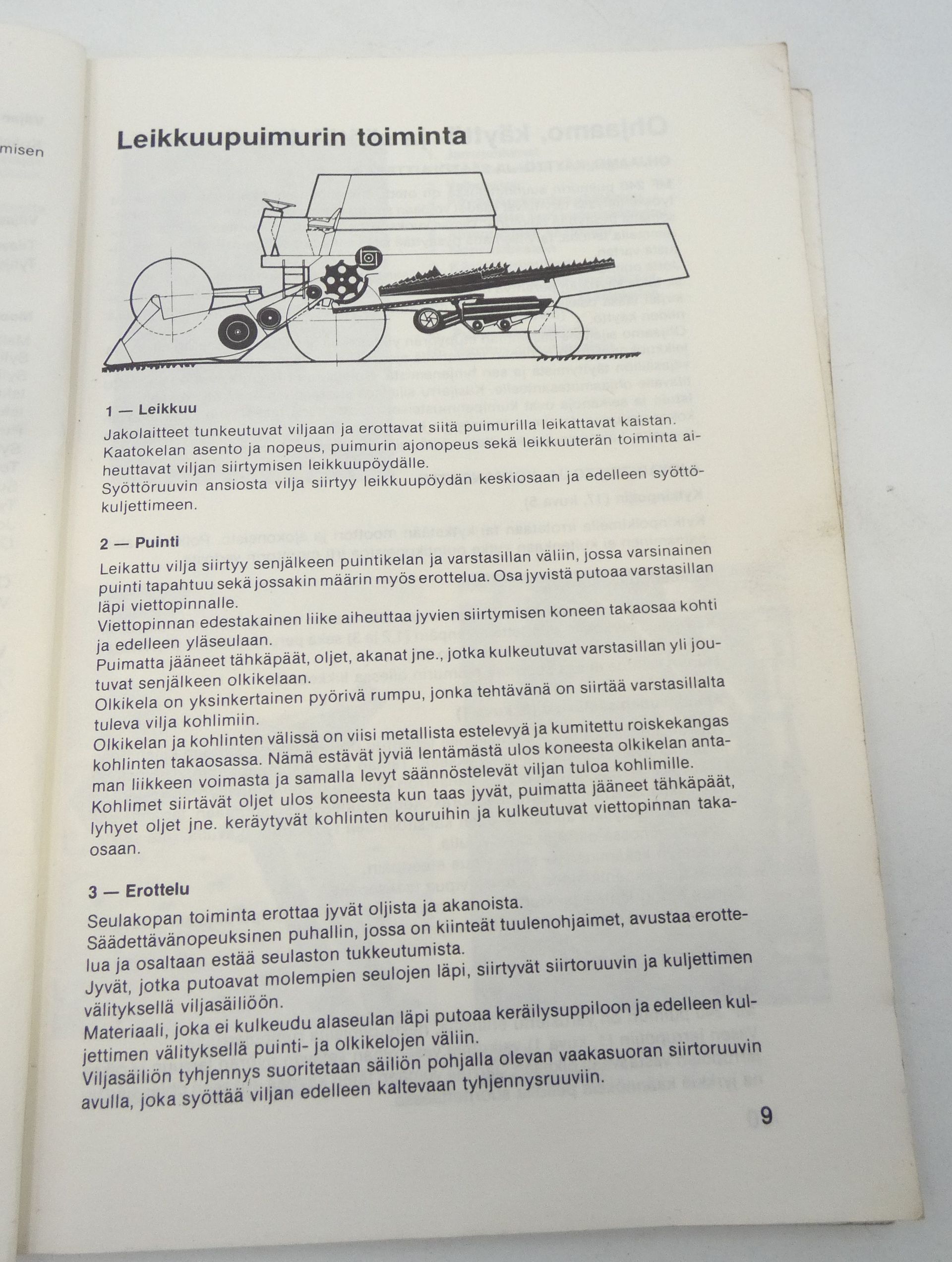 Massey Ferguson MF240 puimurin käyttöohjekirja