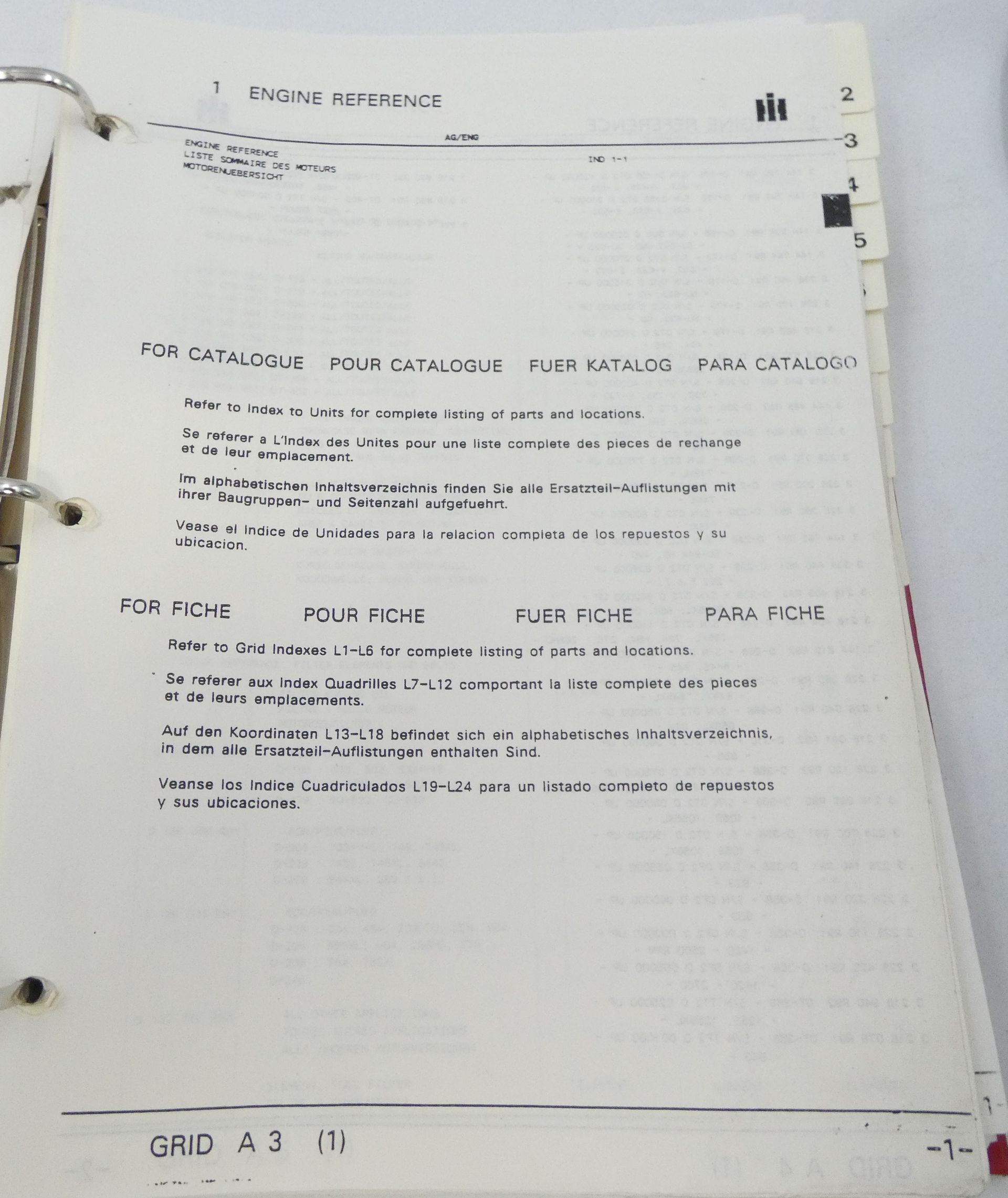 CaseIH D-135, D-179, D-206, D-239, D-246, D-268, D-310, D-358, DT-239, DT-358, DT-402 diesel engines parts catalogue