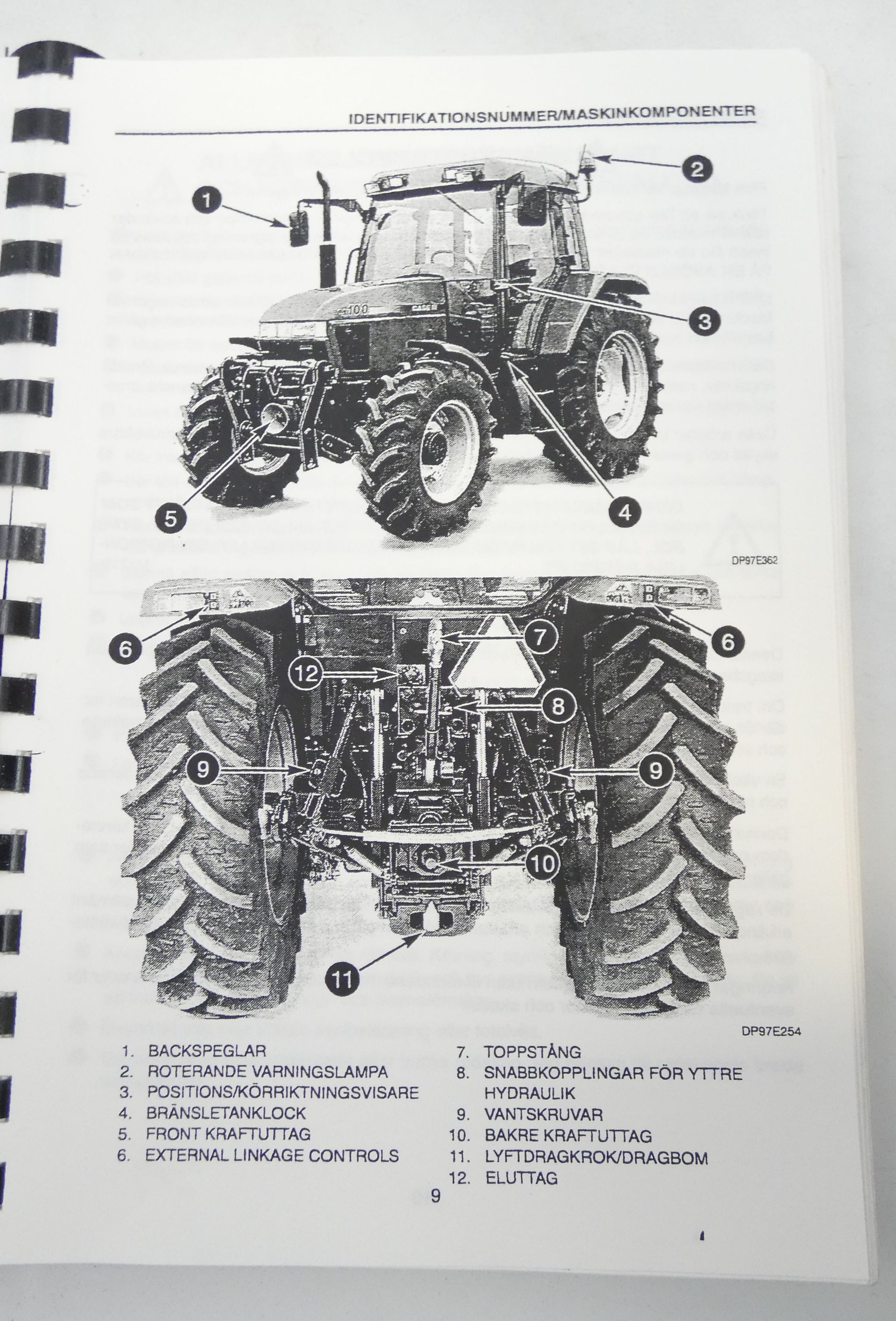 CaseIH CX50, CX60, CX70, CX80, CX90 och CX100 traktorer instruktionsbok