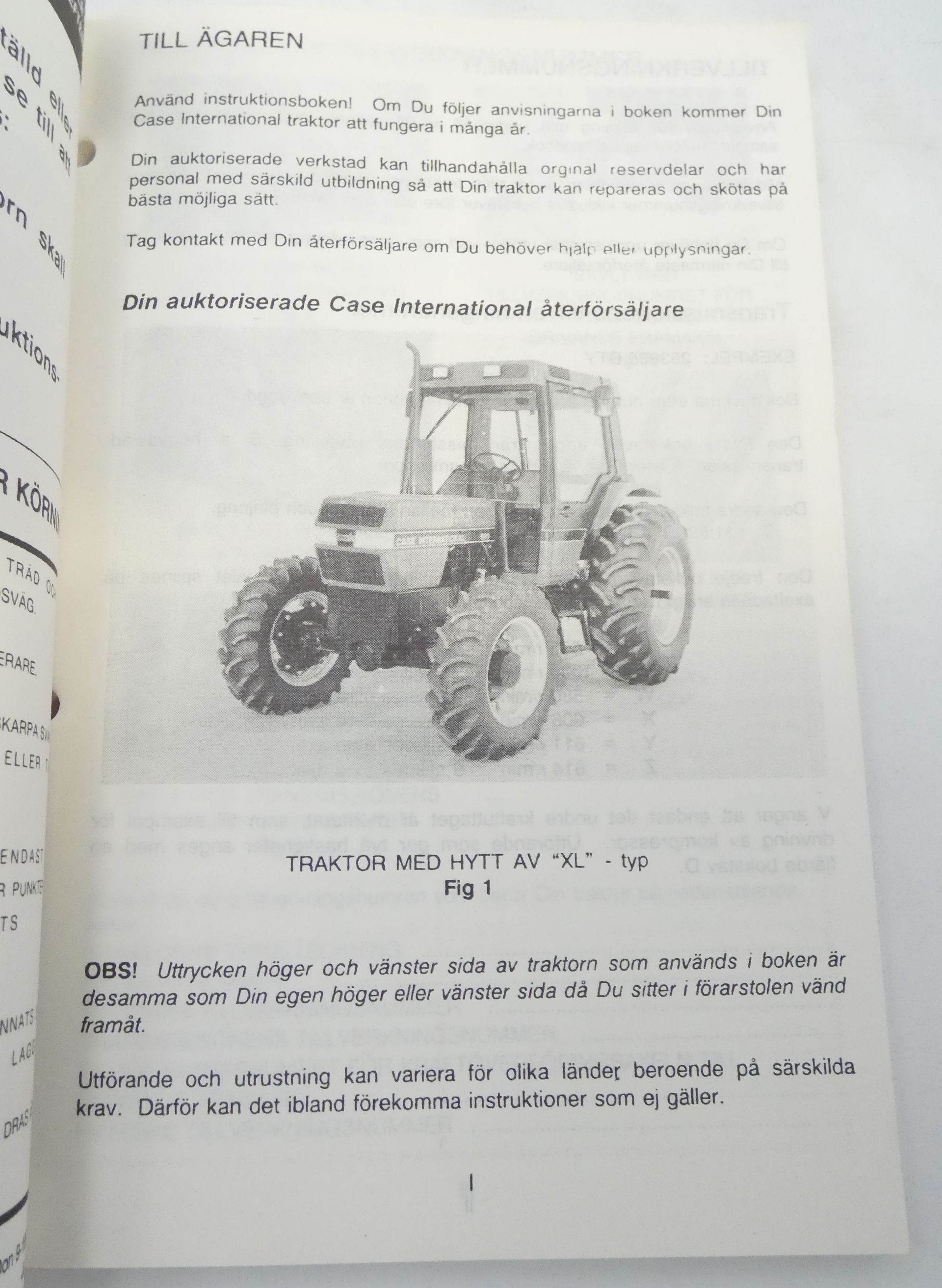 CaseIH 495, 595 och 695 instruktionsbok