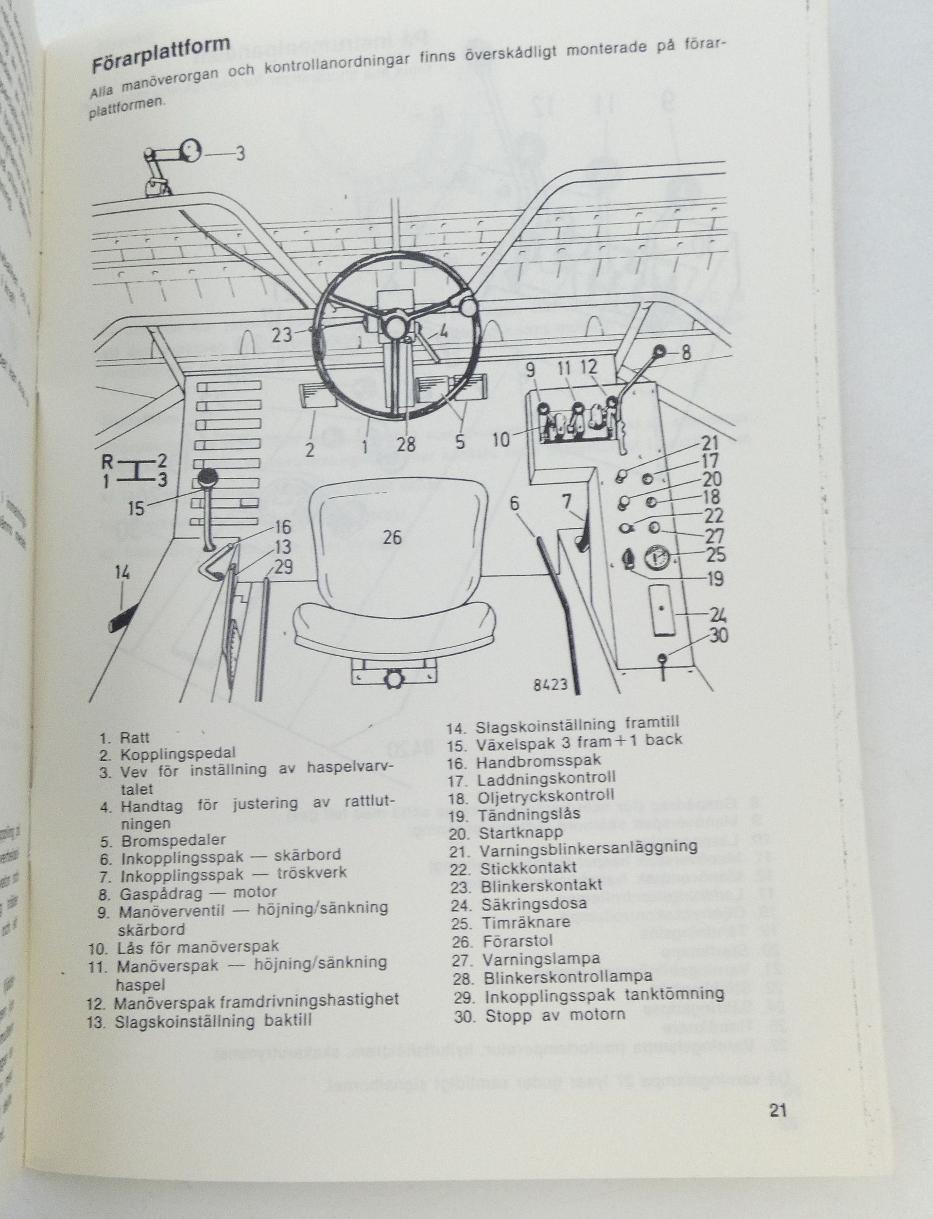 Fahr M750 skördetröska instruktionsbok