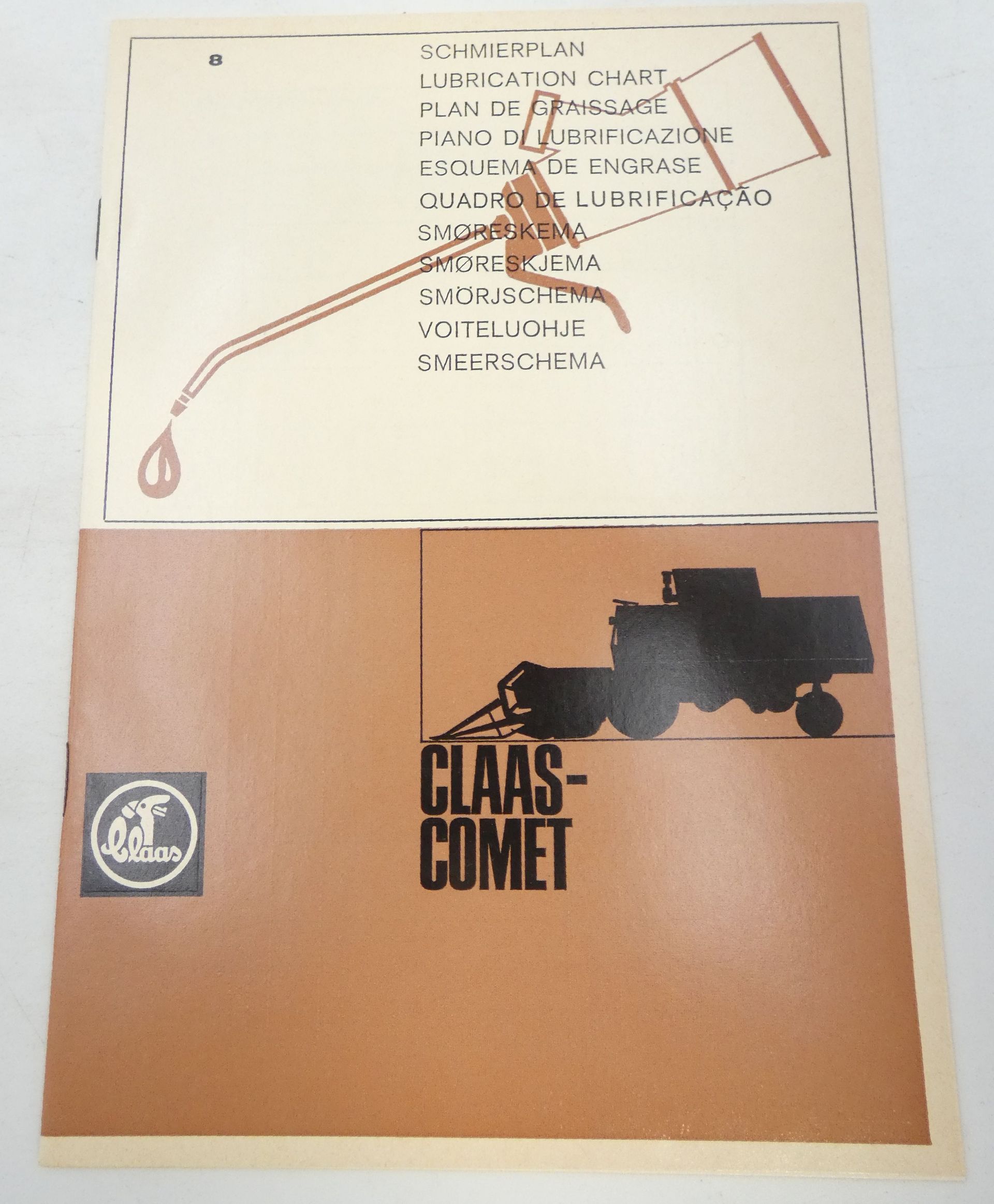 Claas Comet instruktionsbok + lubrication chart