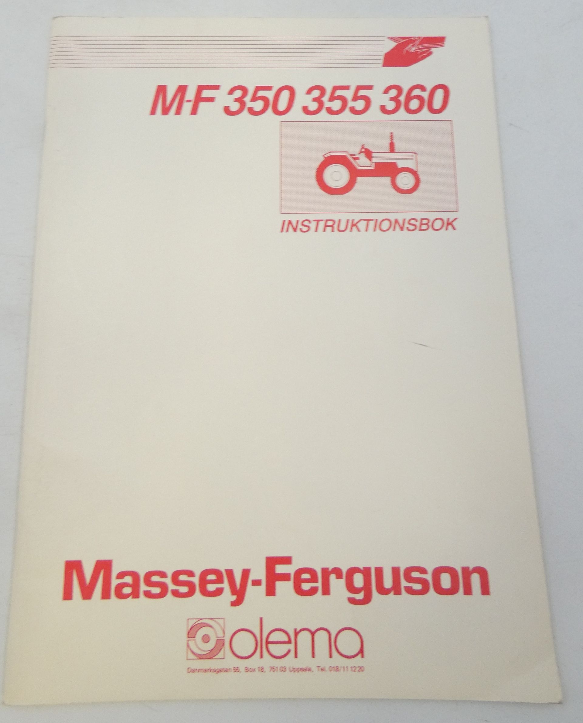 Massey-Ferguson 350, 355, 360 instruktionsbok