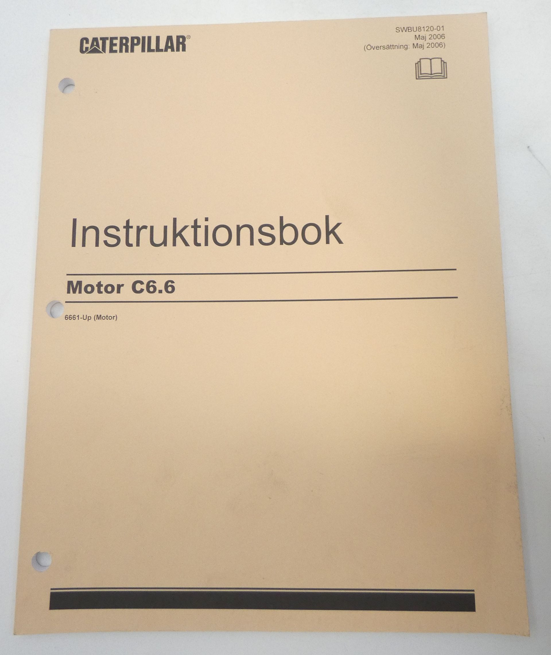 Caterpillar motor C6.6 instruktionsbok