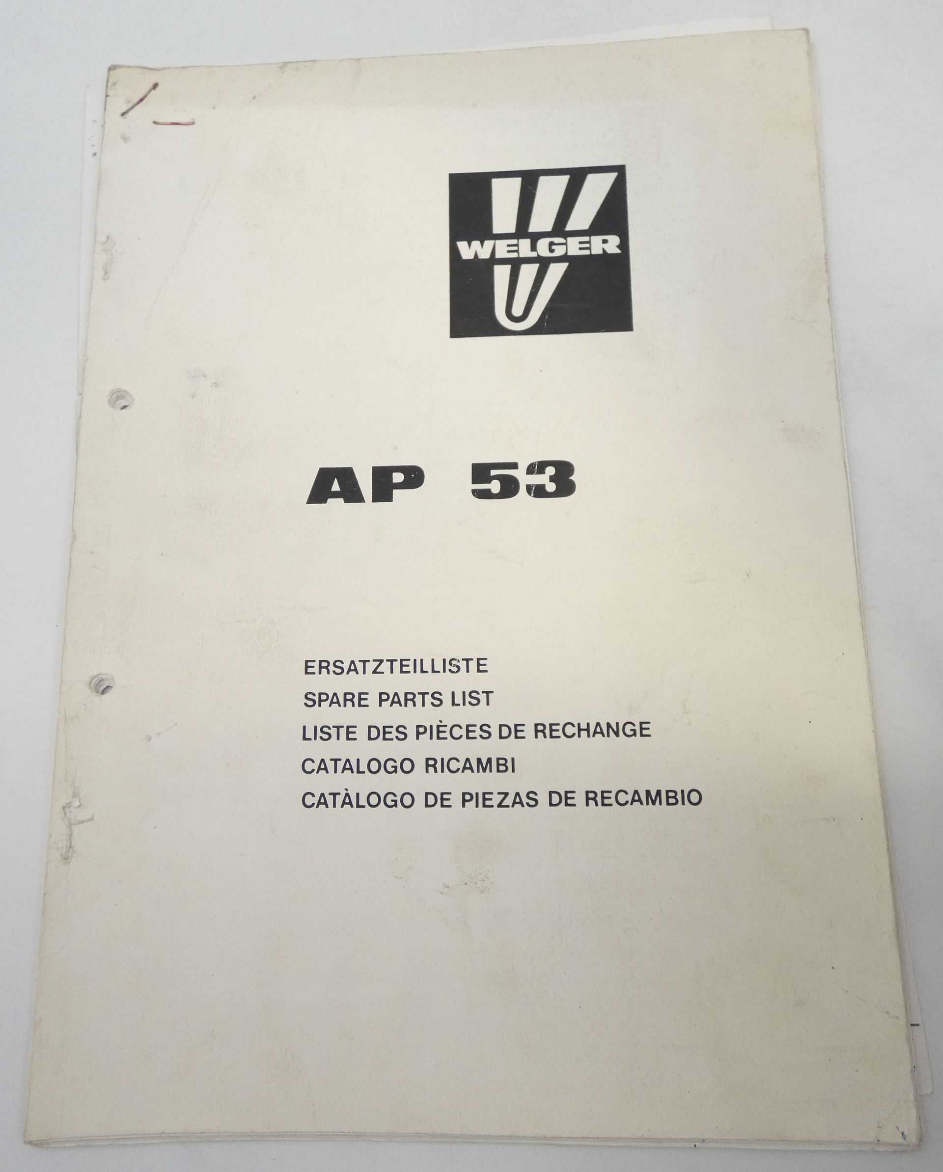 Welger AP53 spare parts list