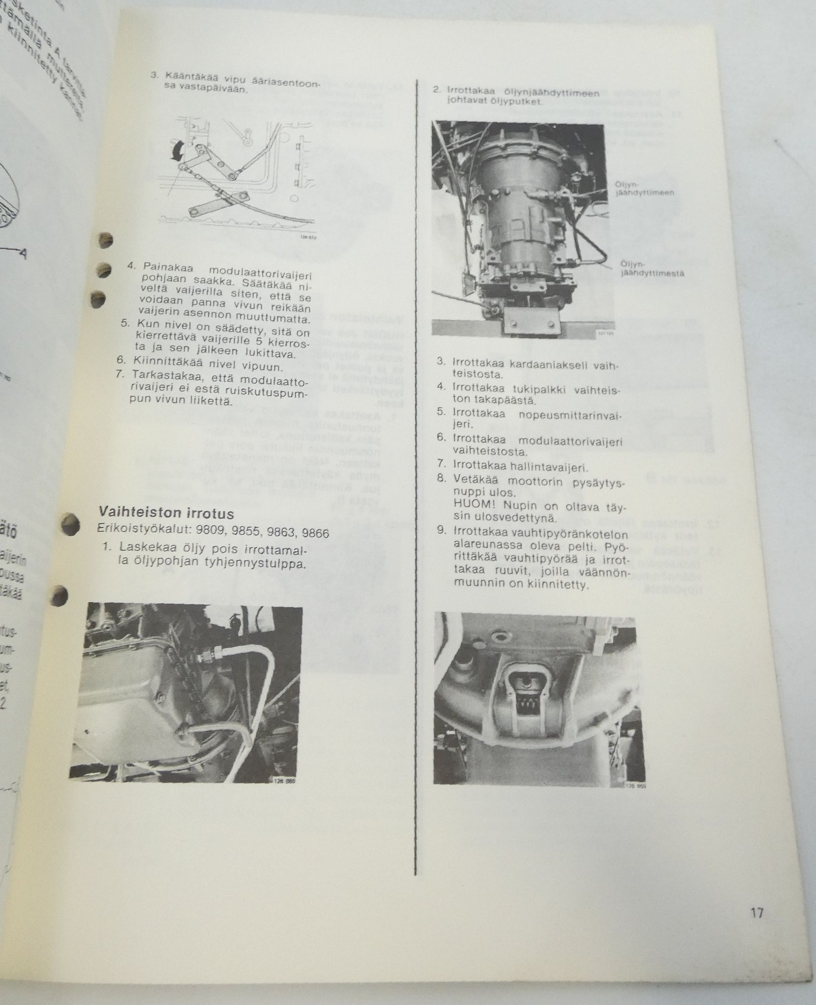 Volvo MT640, 643, 644, 654CR Allison-vaihteistot huoltokäsikirja