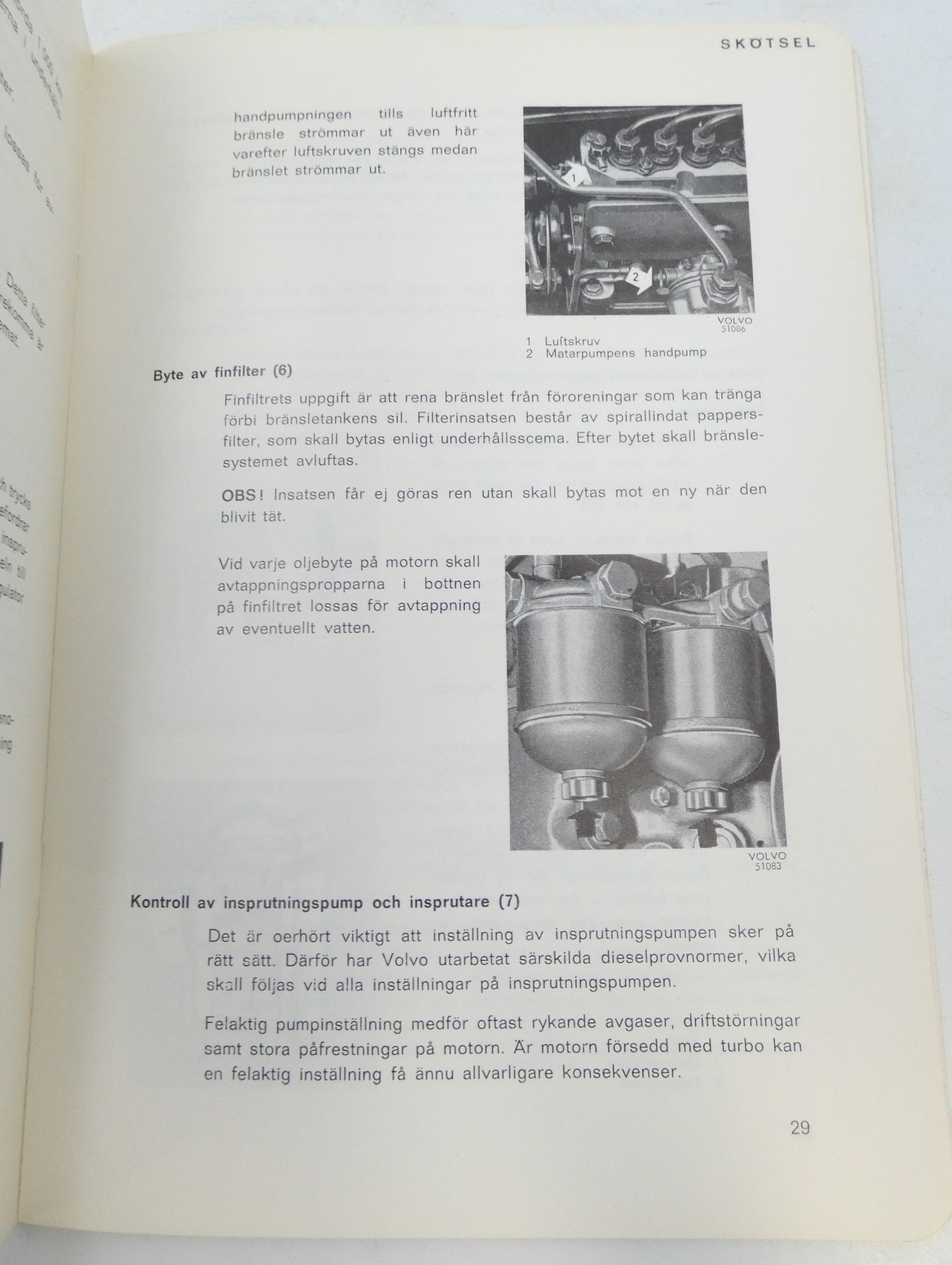 Volvo N86, NB86 instruktionsbok