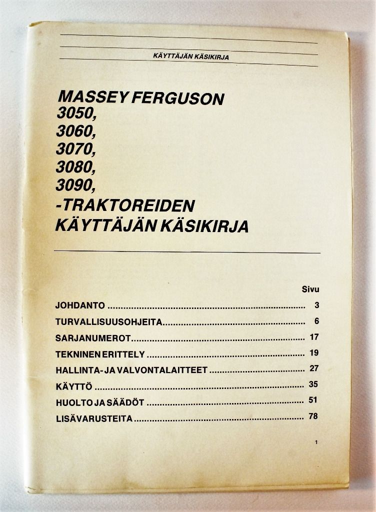 MF 3050 3060 3070 3080 3090 Käyttäjän käsikirja