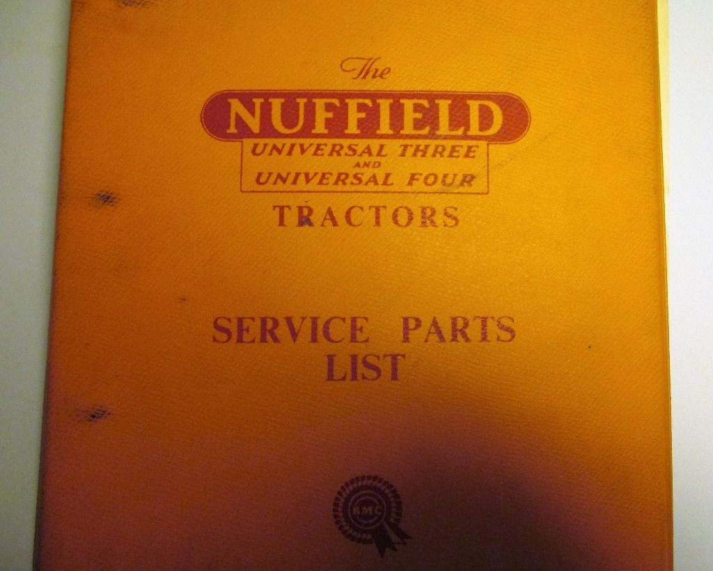 Nuffield 3 and 4 Service Parts List - Varaosakirja