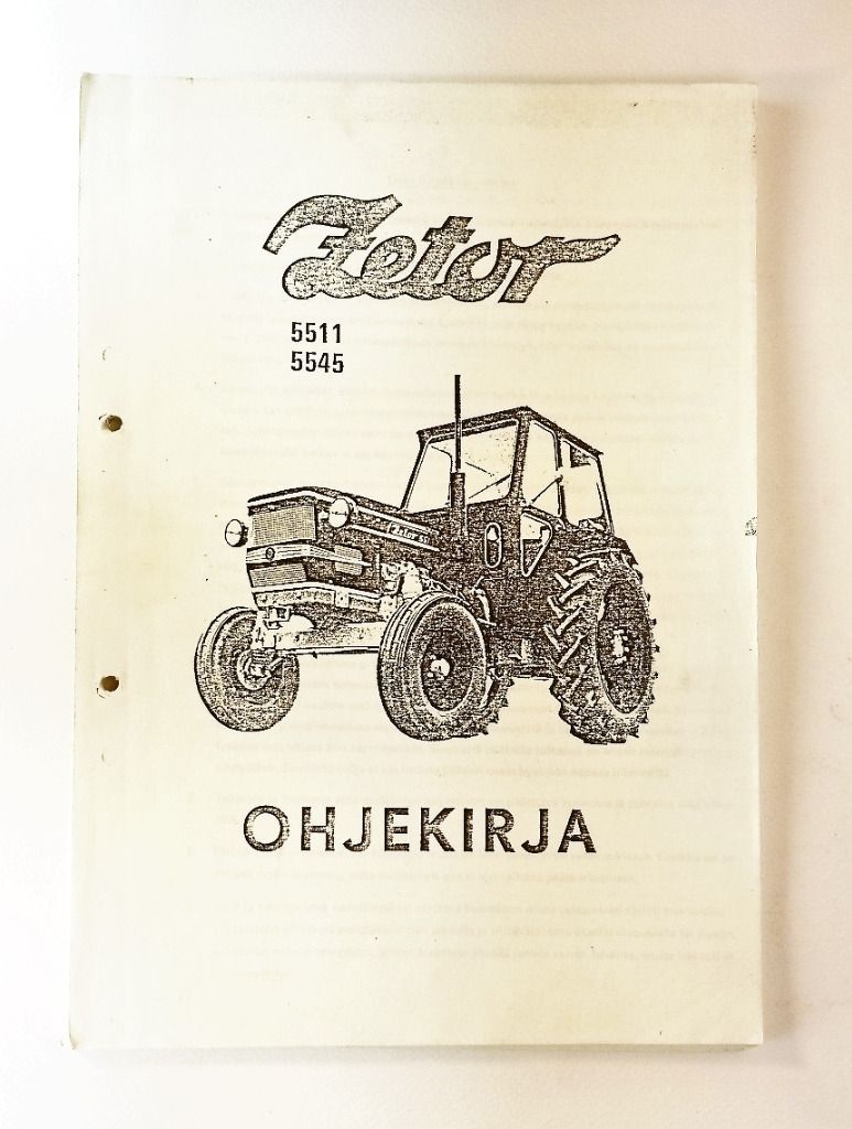 Zetor 5511 ja 5545 Käyttöohje
