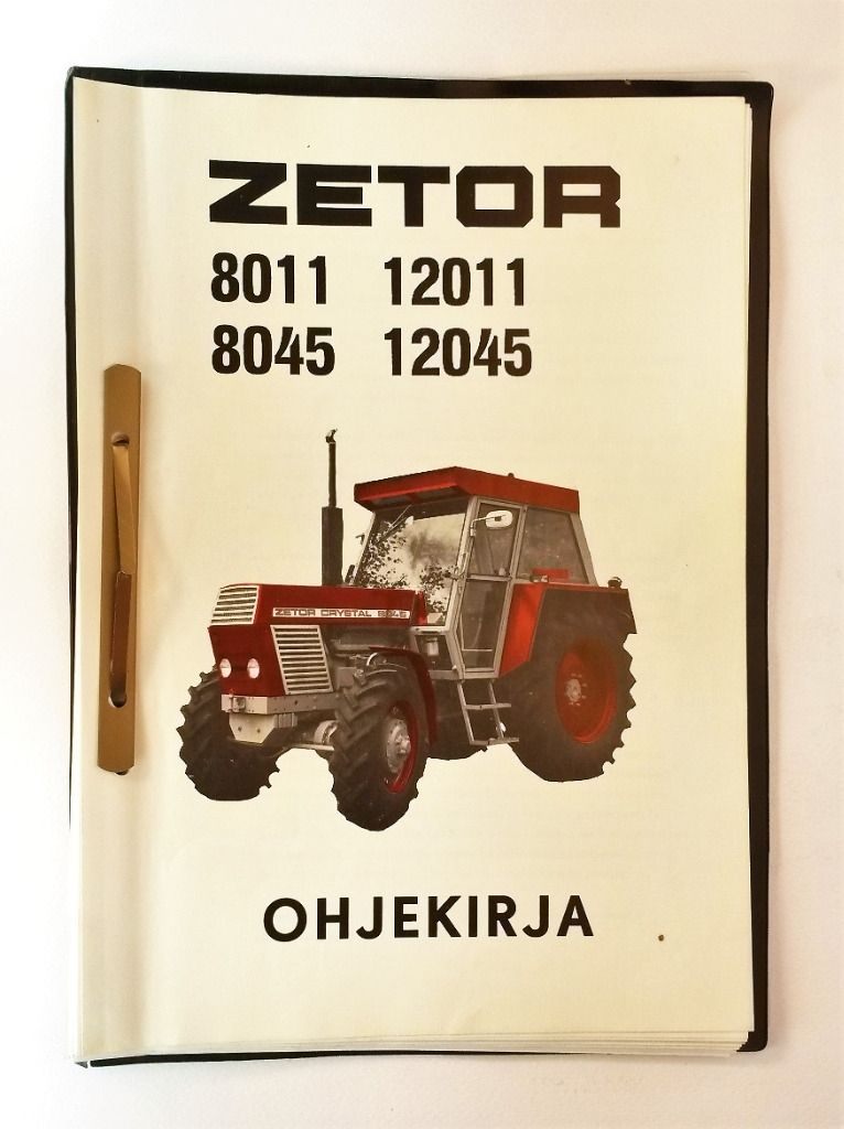 Zetor 8011, 8045, 12011, 12045 Ohjekirja