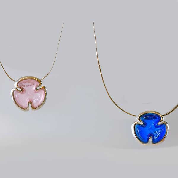 Collier pierre en trèfle