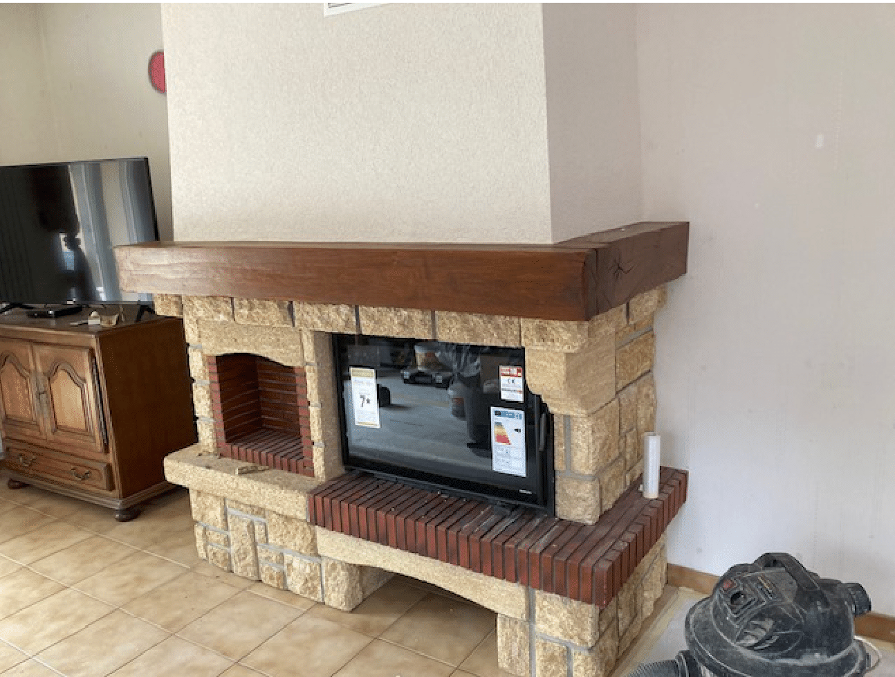 Cheminée de type rustique