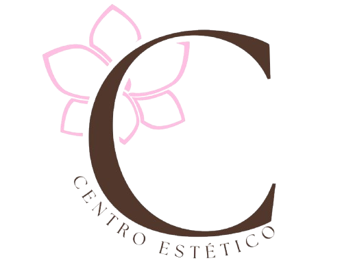 Un logotipo para un centro estético con una flor rosa.