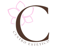 Un logotipo para un centro estético con una flor rosa.