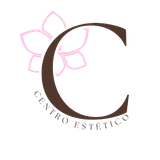 Un logotipo para un centro estético con una flor rosa.