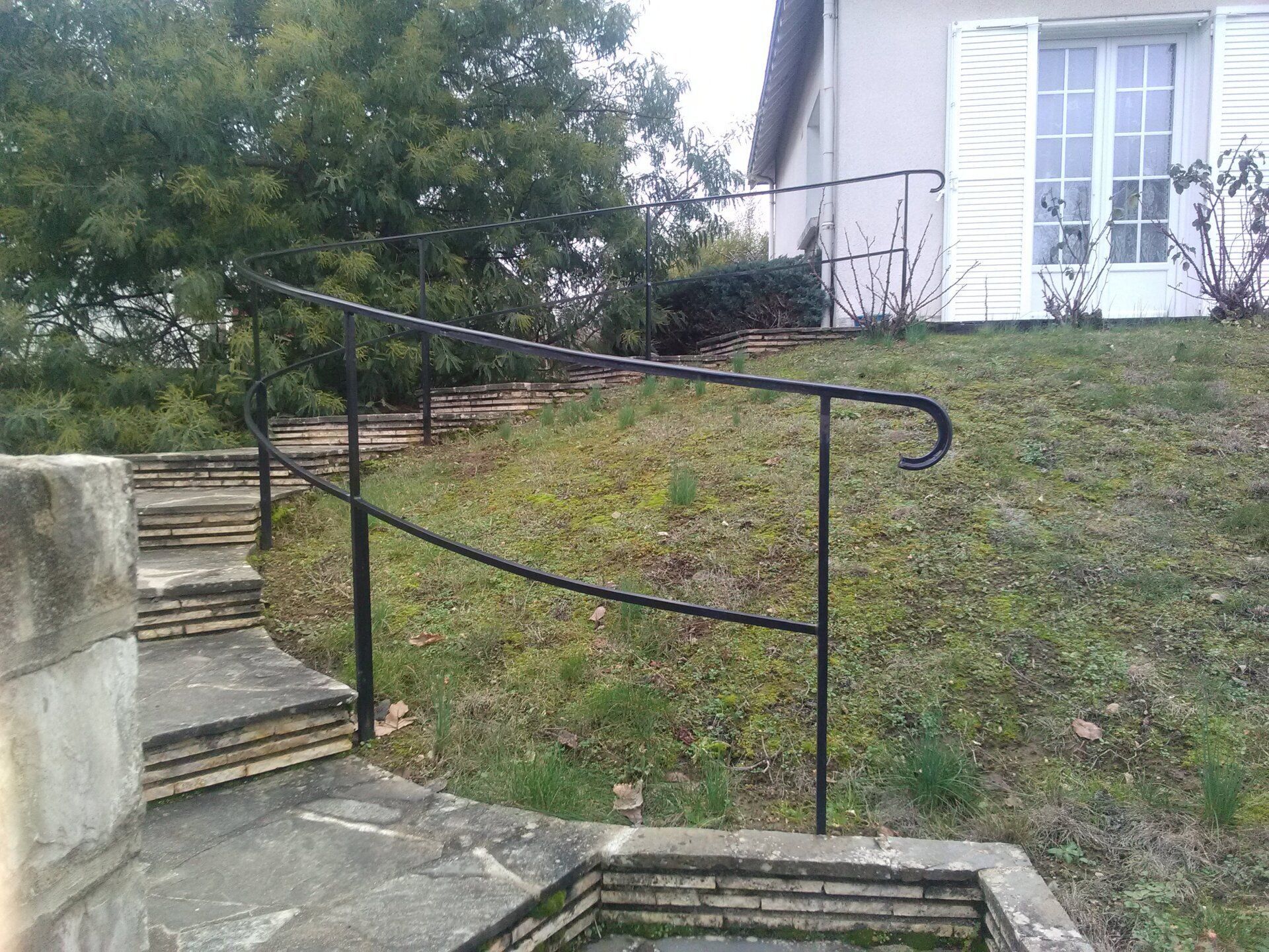 Balustrade d'escalier en extérieur