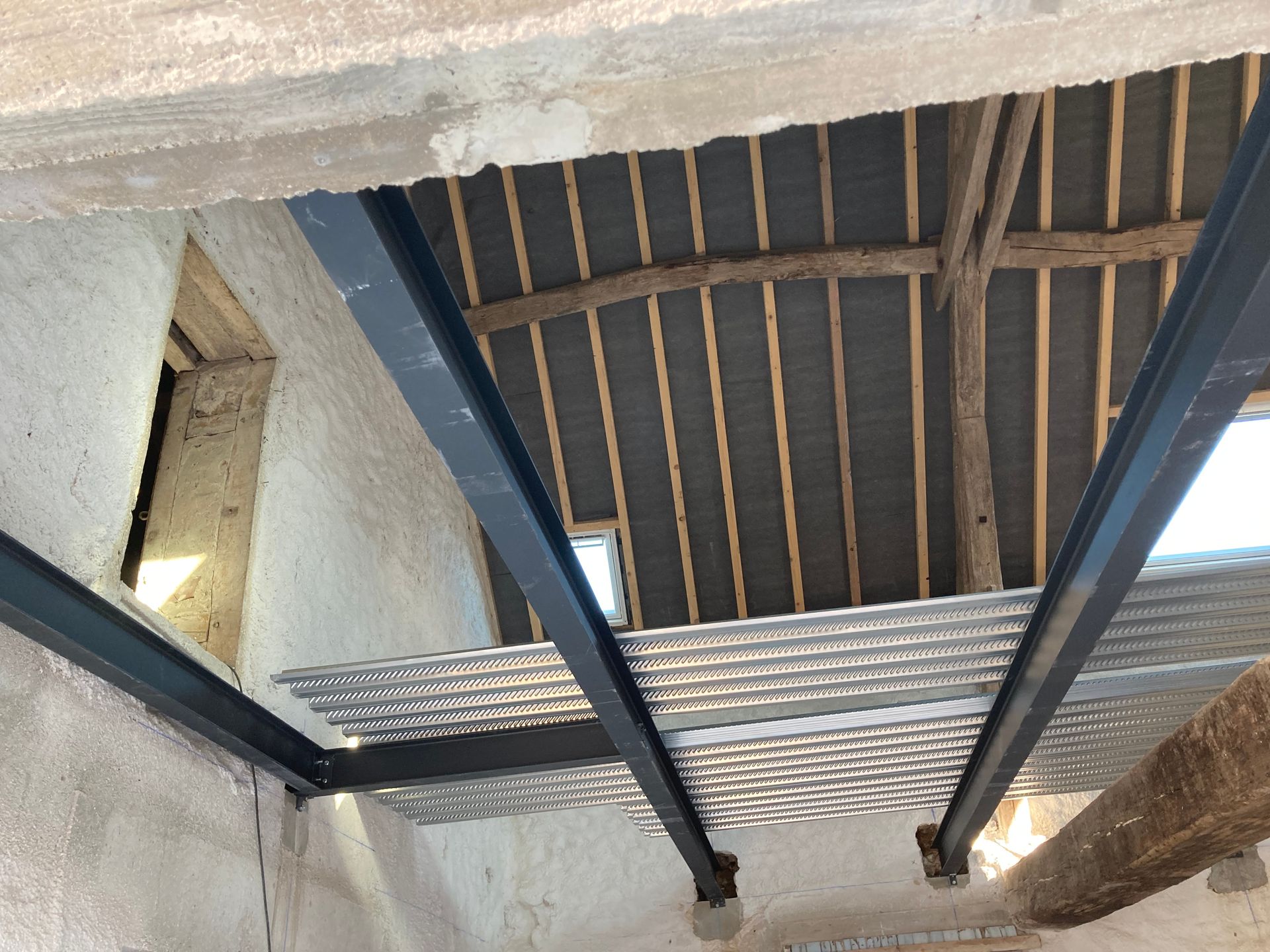 Construction d'un plancher métallique