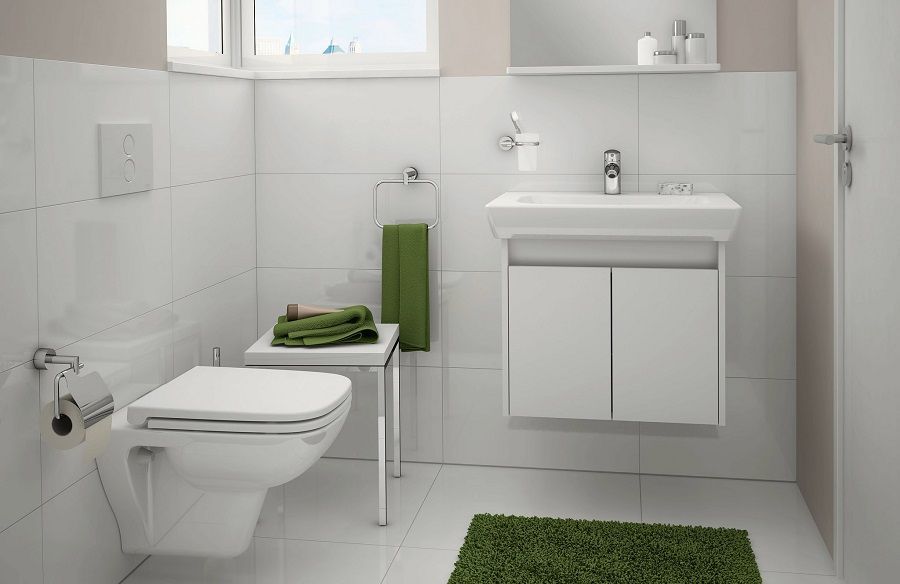 modernes Badezimmer in weiß