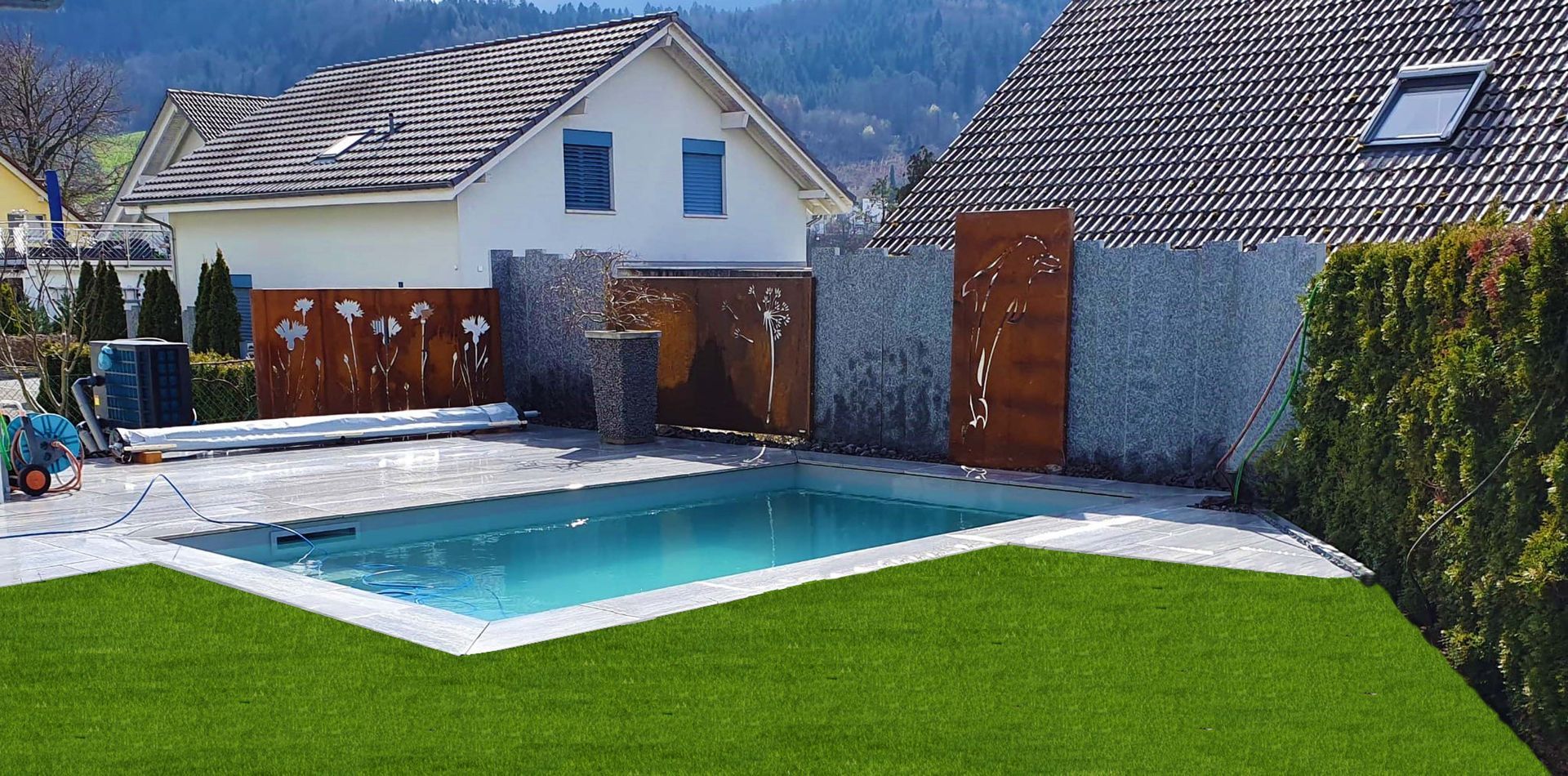 Pool | Keller Garten- & Tiefbau | Gartenbau, Poolbau, Teichbau, Schwimmteichbau & Gartenpflege | Endingen, Aargau