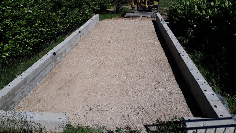 Fondations pour le début de construction d'une maison