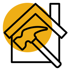 Icon - Haus m it Hammer